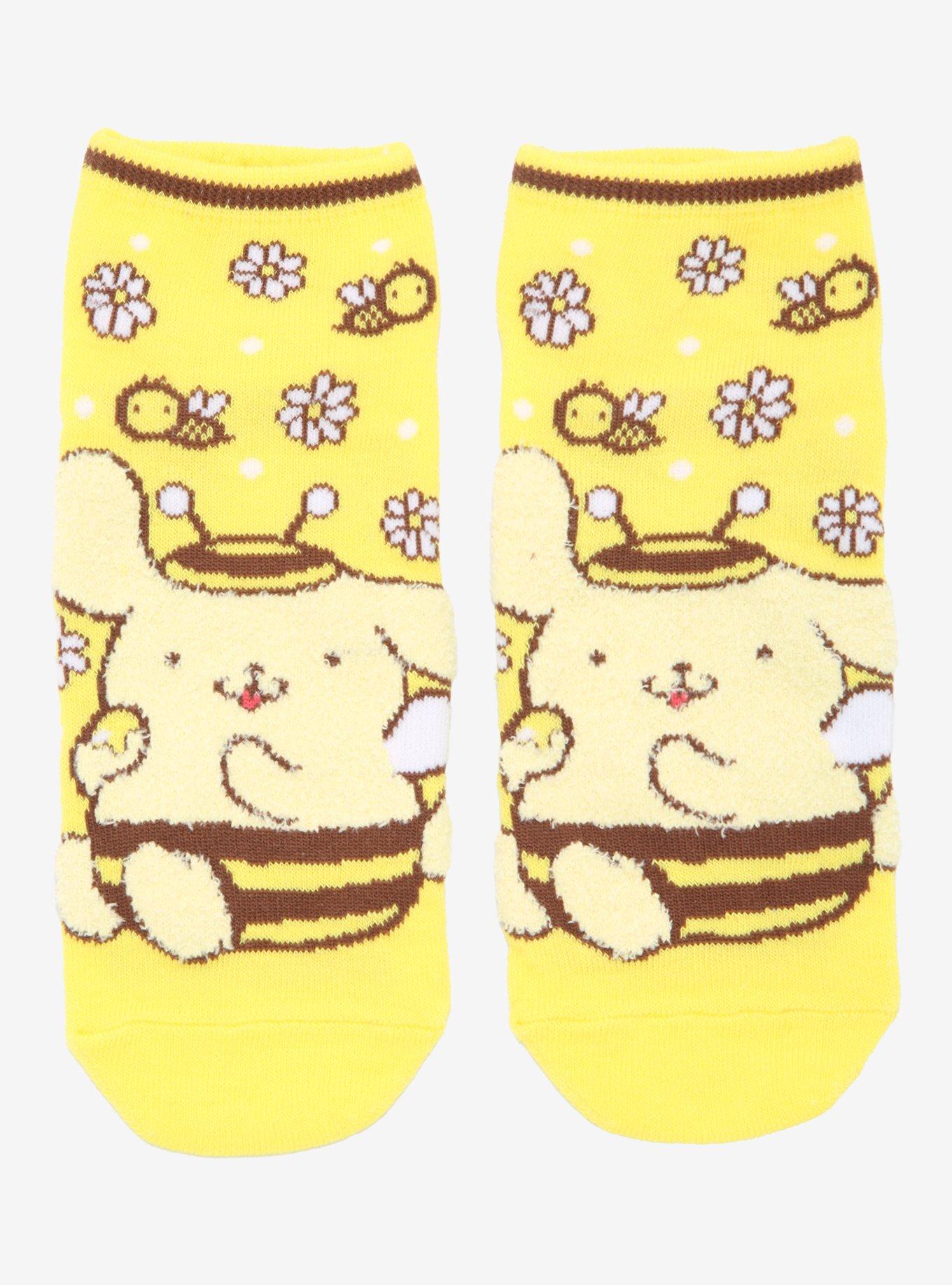 Pompompurin Bee No-Show Socks, , hi-res