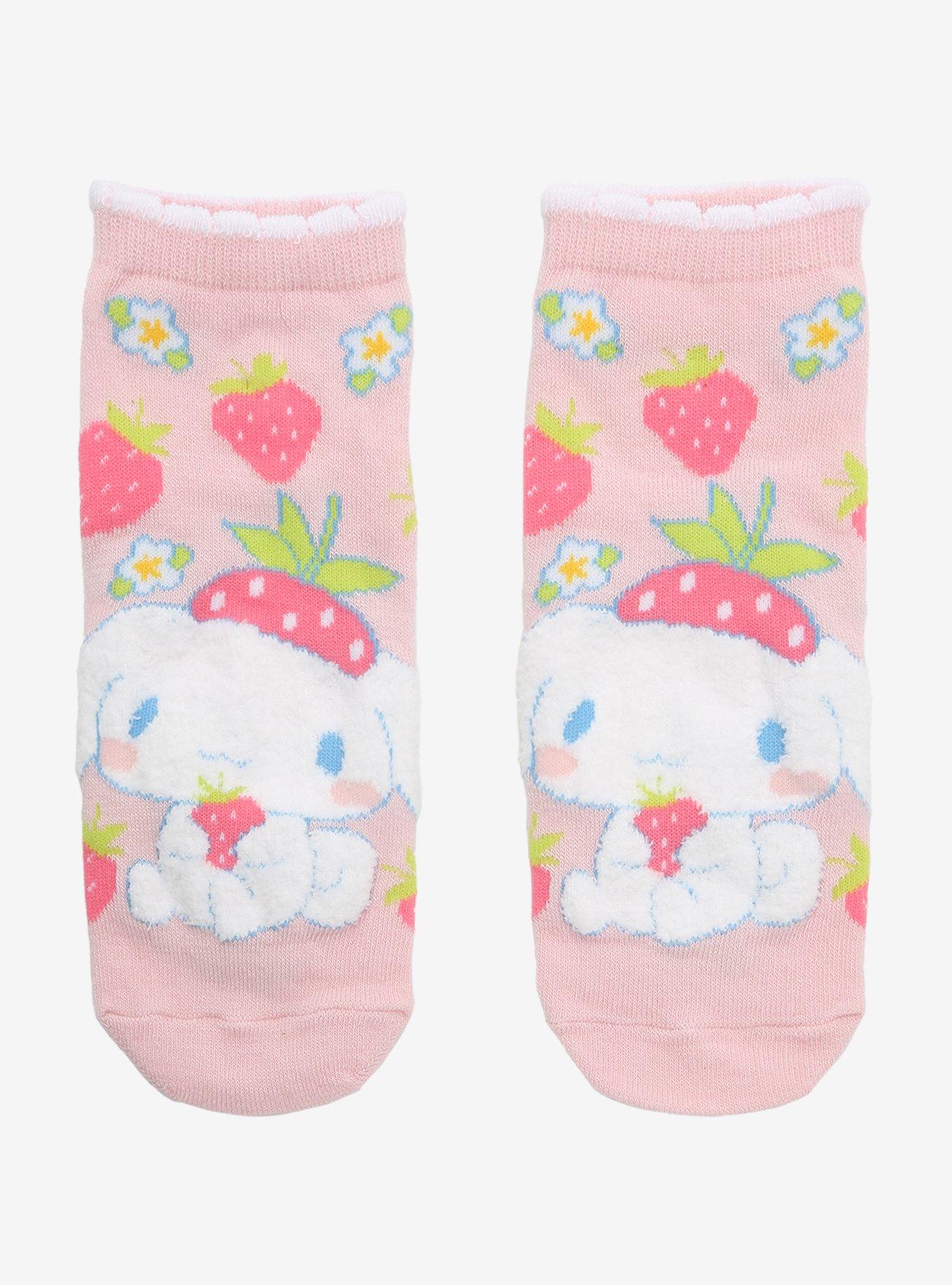 Cinnamoroll Strawberry Ruffle No-Show Socks, , hi-res