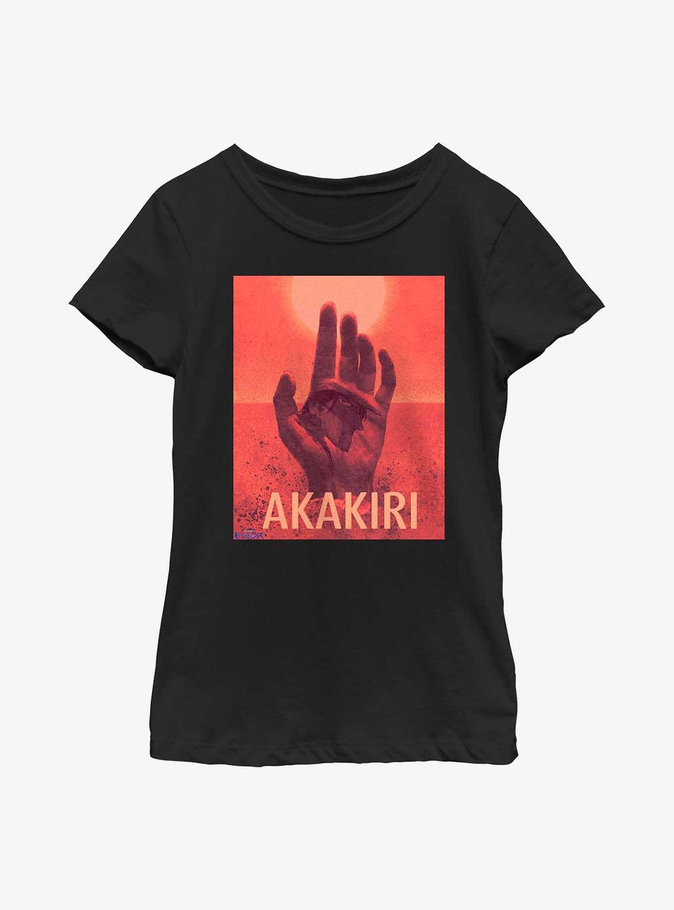 Star Wars: Visions Akakiri Youth Girls T-Shirt, BLACK, hi-res