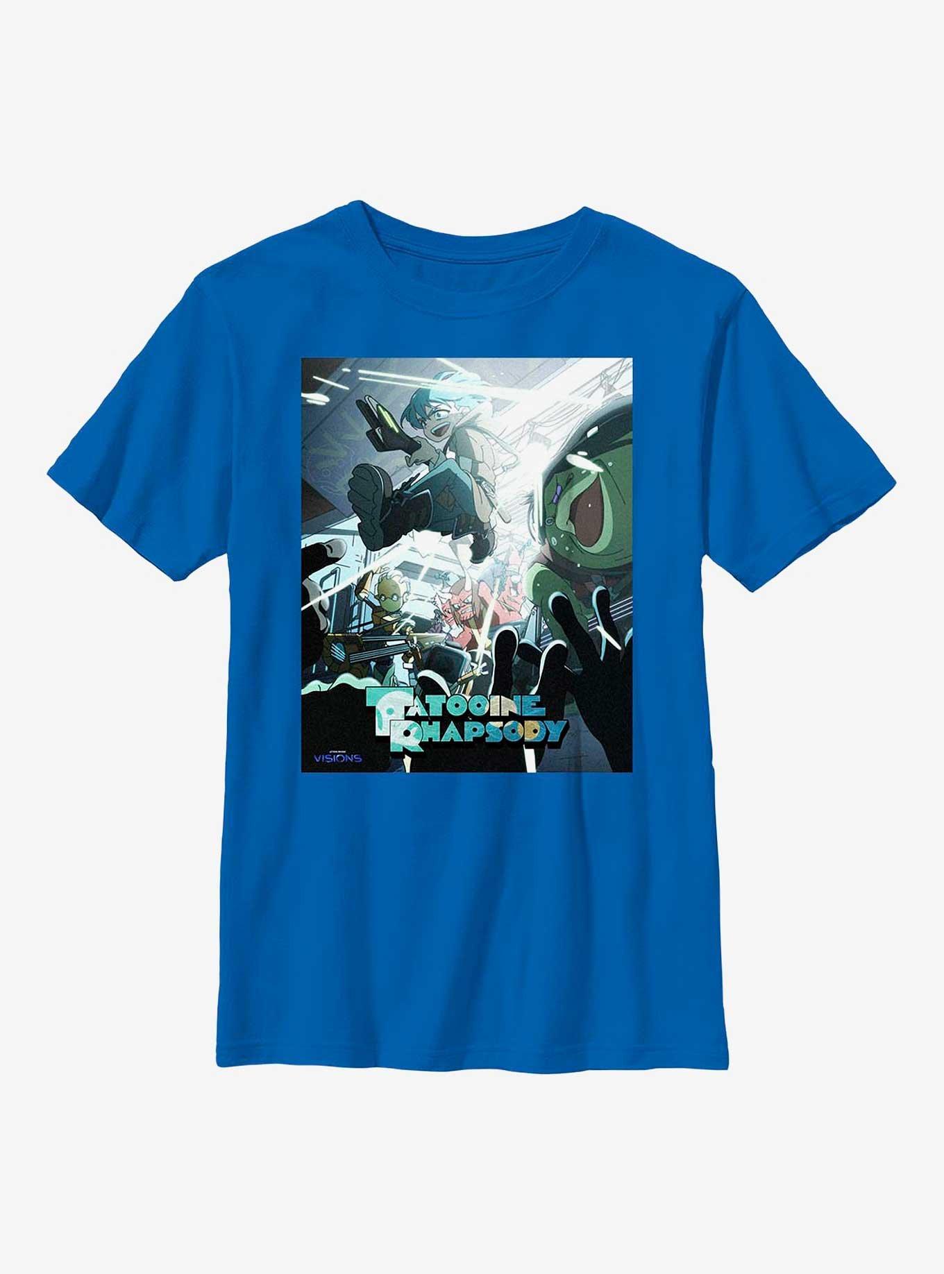 Star Wars: Visions Tatooine Rhapsody Youth T-Shirt, ROYAL, hi-res