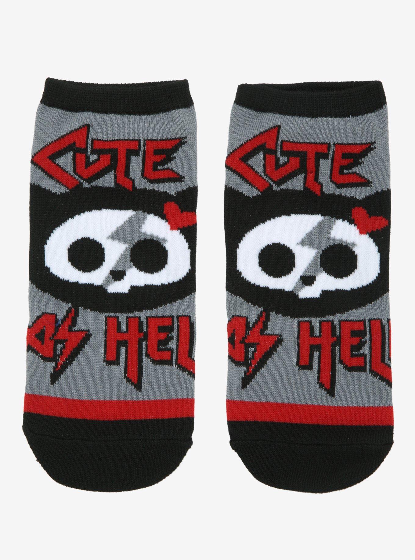Skelanimals Kit The Cat No-Show Socks, , hi-res