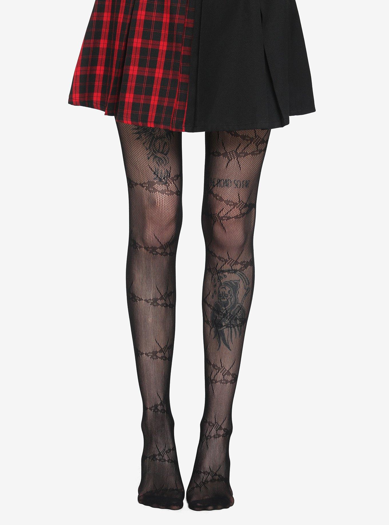 Barbed Wire Fishnet Tights, , hi-res