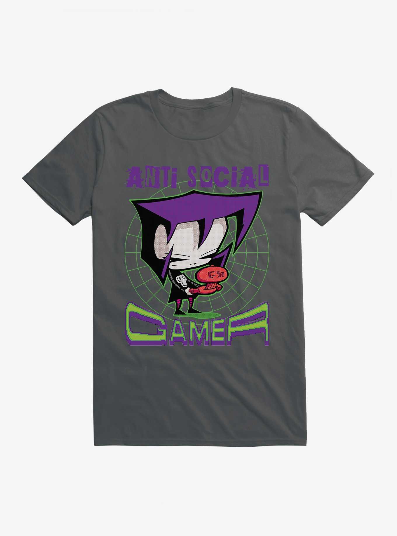 Invader Zim Gamer T-Shirt, CHARCOAL, hi-res