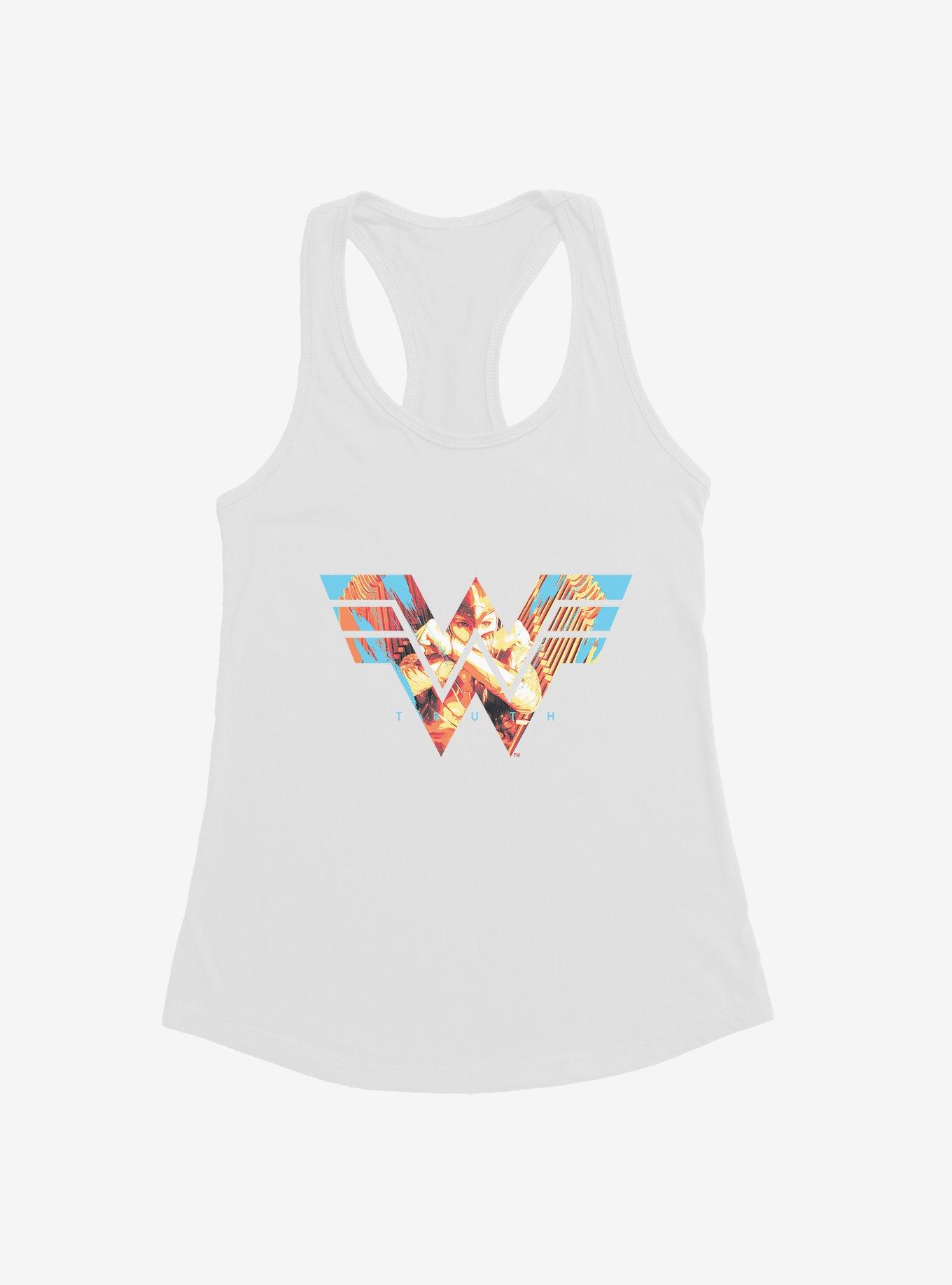 DC Comics Wonder Woman 1984 Logo Blocking Insignia Girl's Tank, WHITE, hi-res