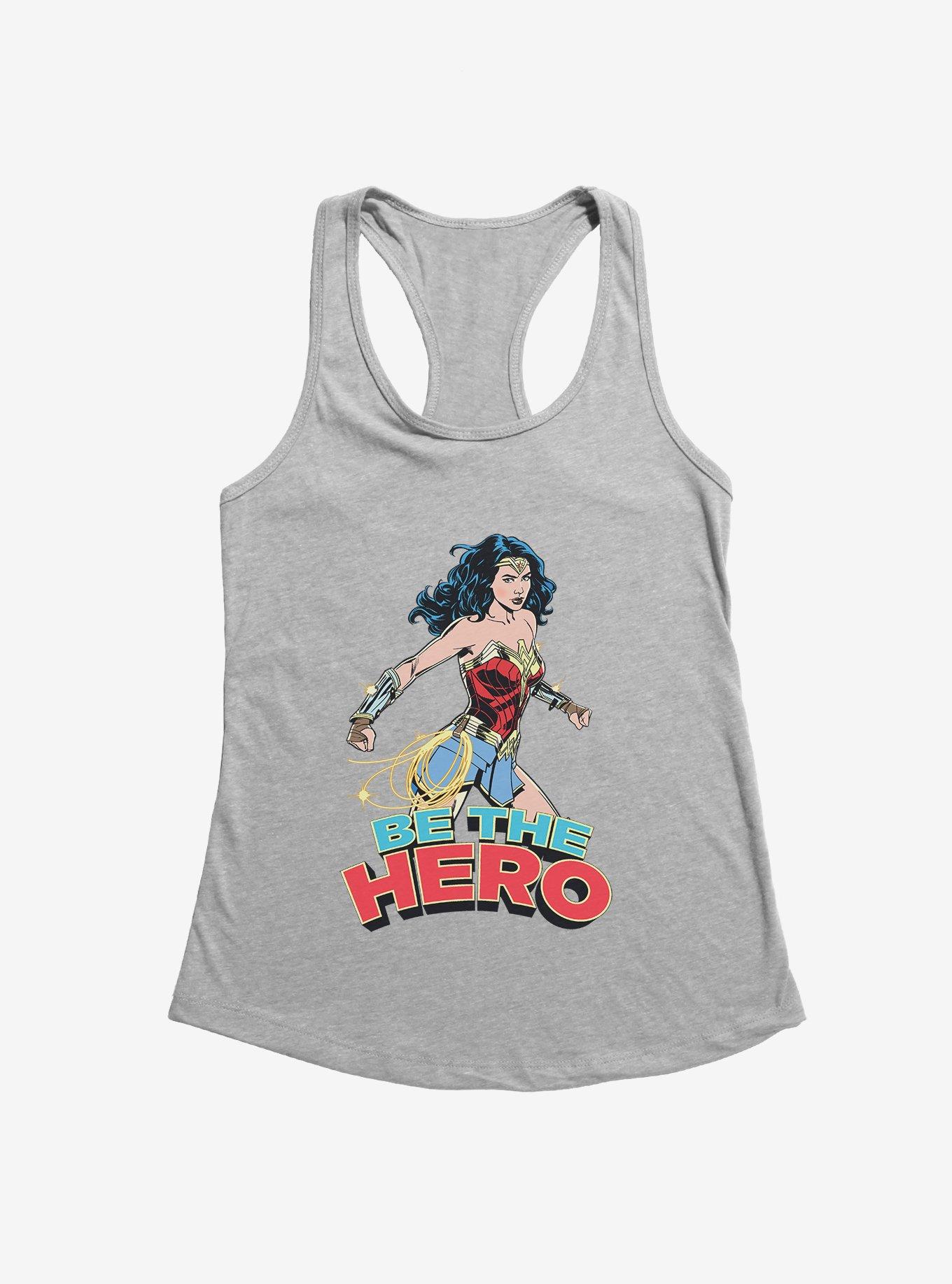 DC Comics Wonder Woman Be The Hero Girl's Tank, HEATHER GREY, hi-res