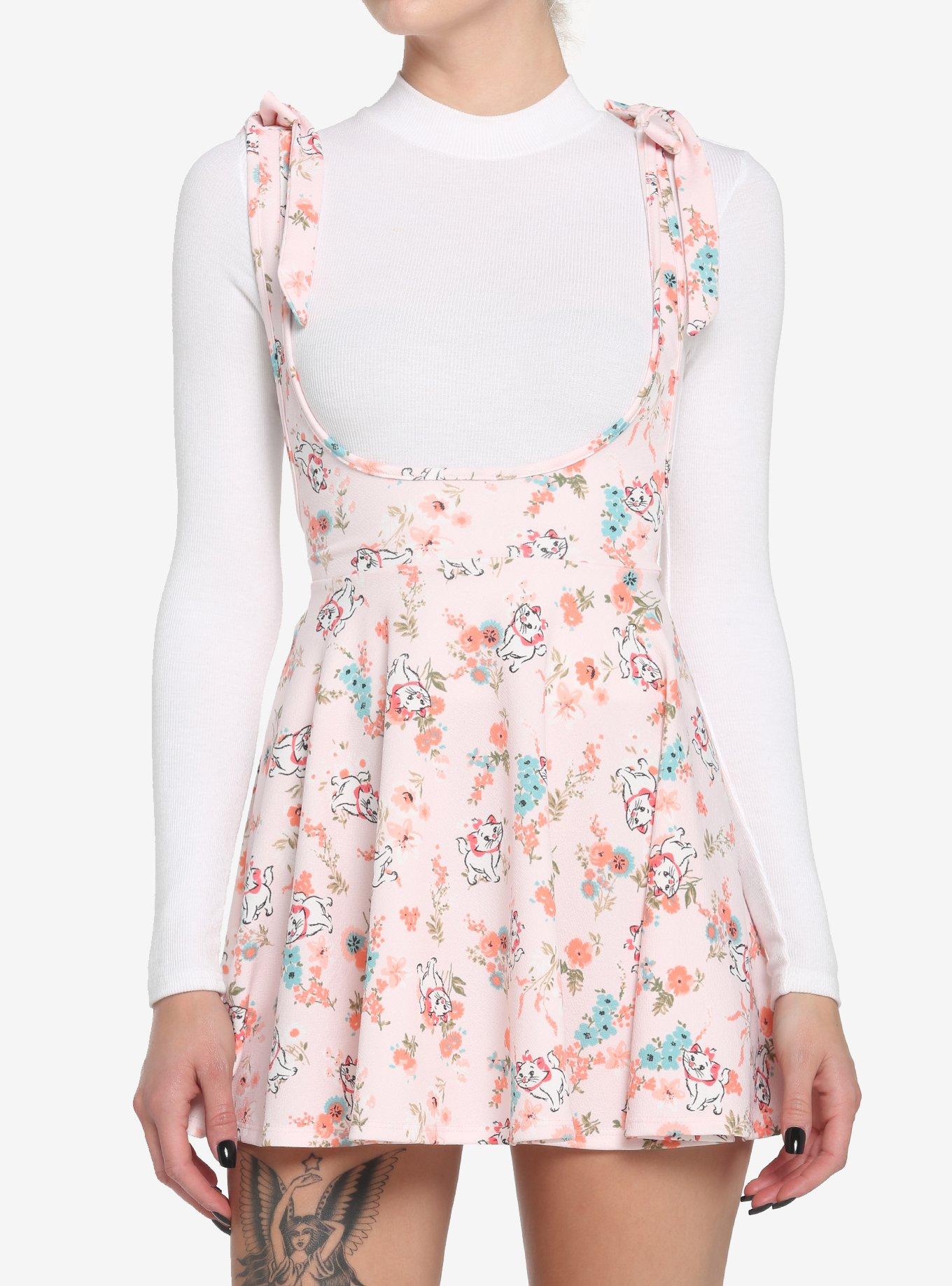 Disney The Aristocats Marie Floral Suspender Skirt, MULTI, hi-res