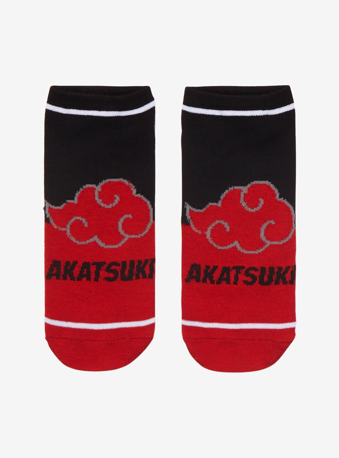 Naruto Shippuden Akatsuki Cloud No-Show Socks, , hi-res