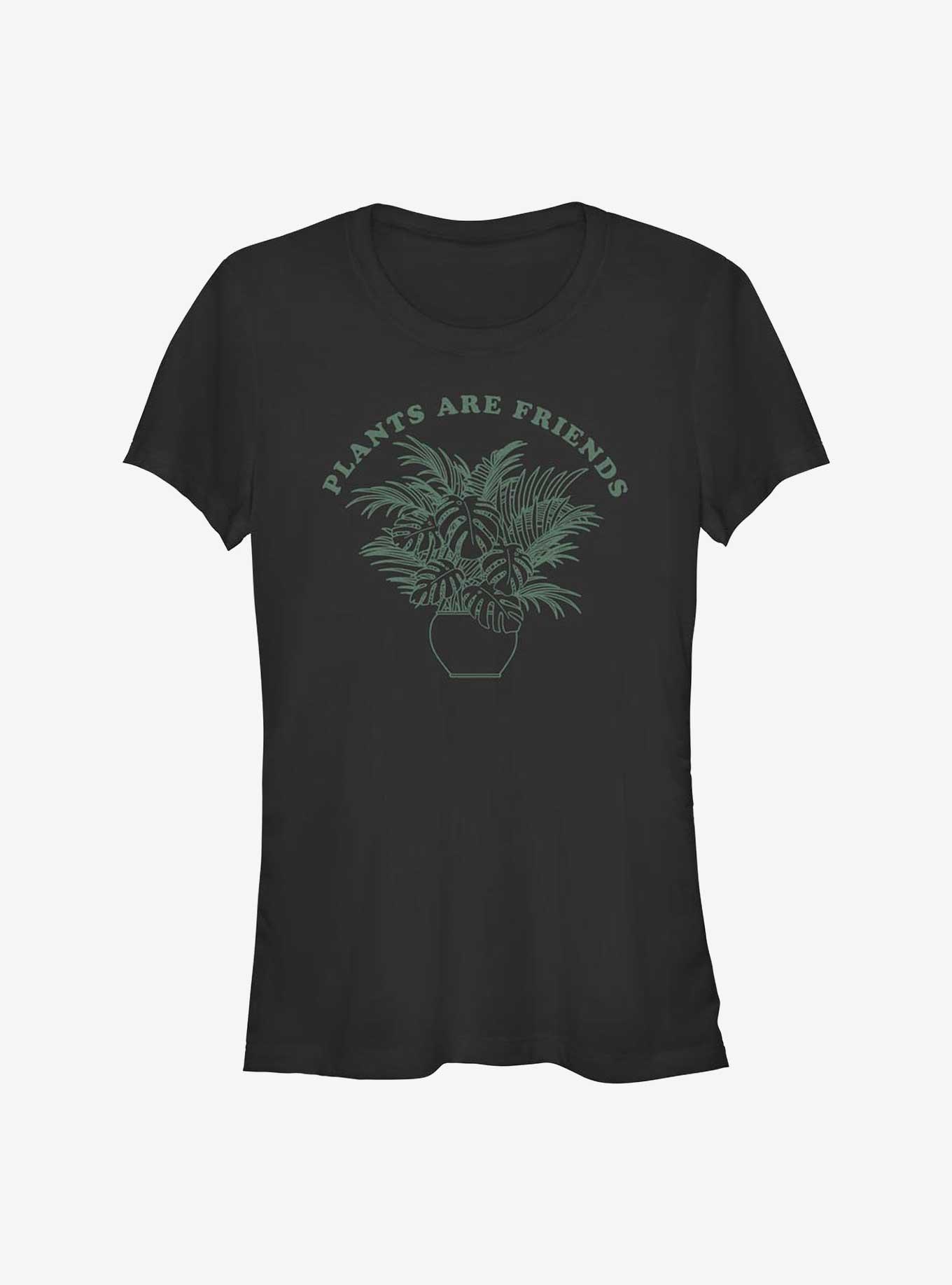 Plants Are Friends Monstera Girls T-Shirt, BLACK, hi-res