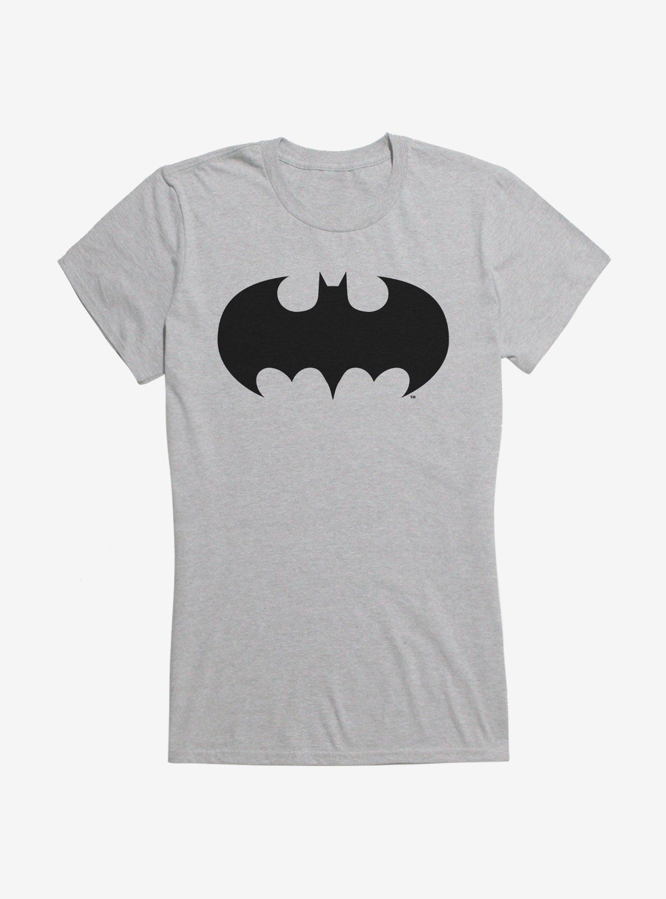 DC Comics Batman 1996 Comics Logo Girls T-Shirt, HEATHER, hi-res