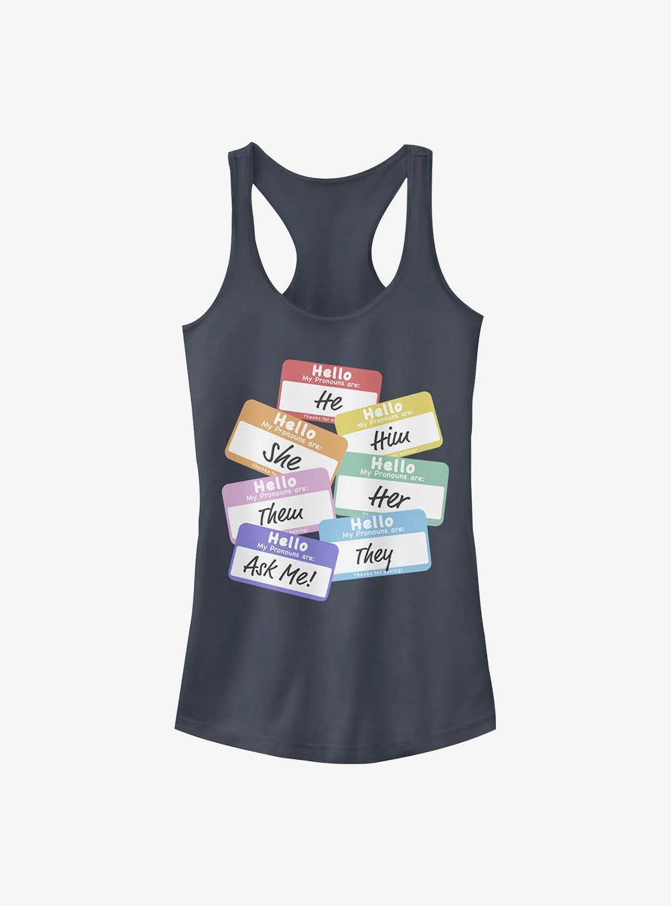 Rainbow Pronouns Girls Tank, , hi-res