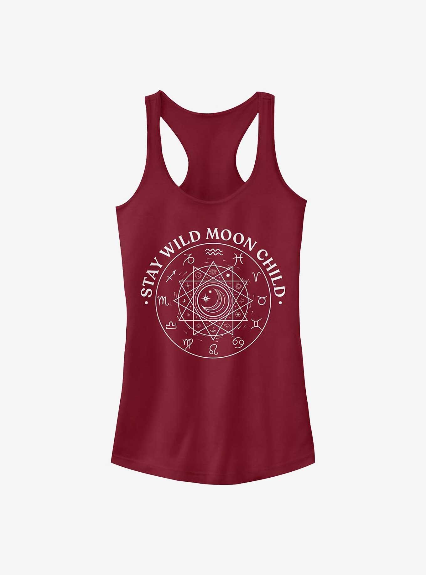 Stay Wild Moon Child Girls Tank, SCARLET, hi-res