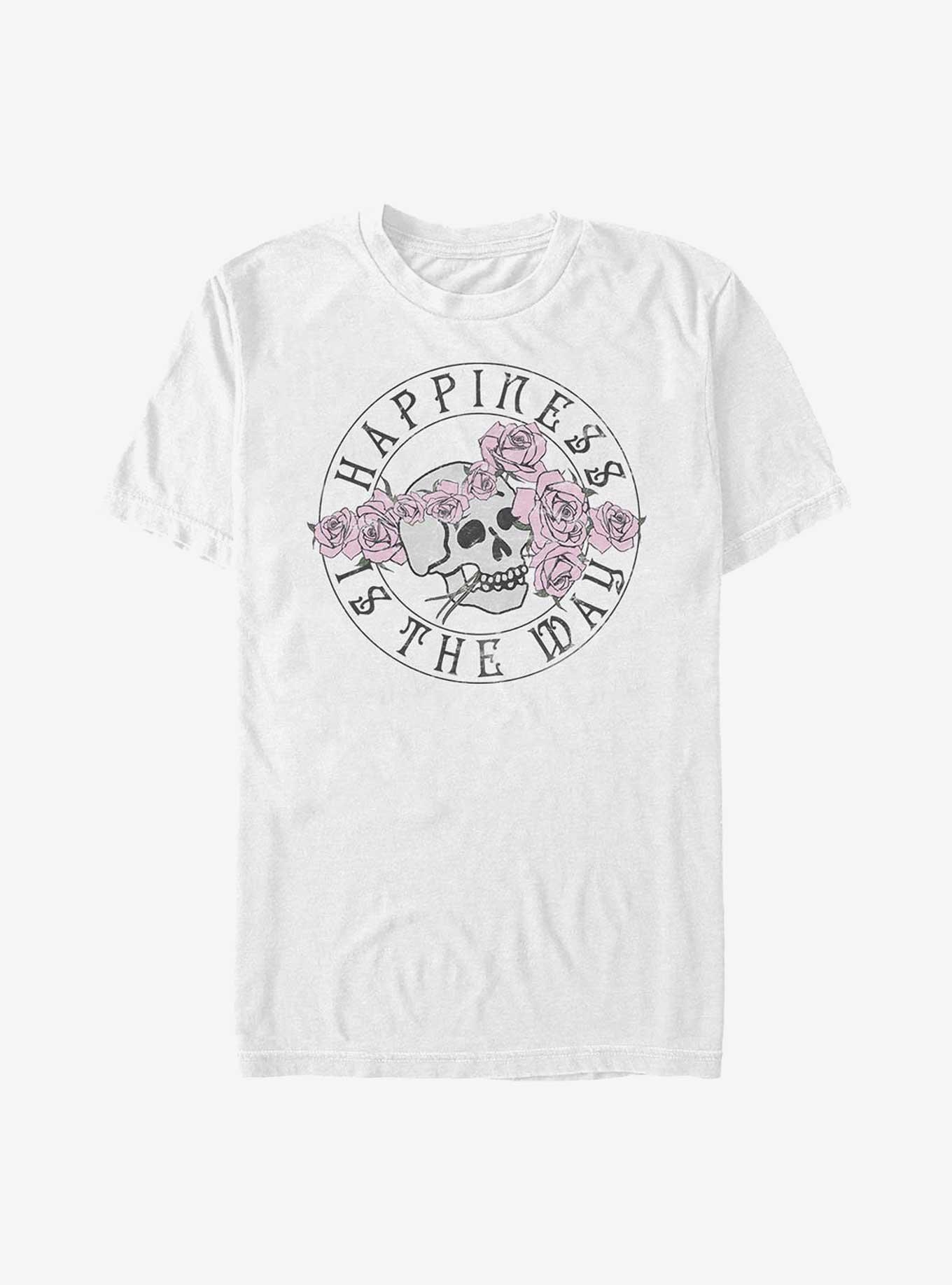 Happy Skull T-Shirt, WHITE, hi-res