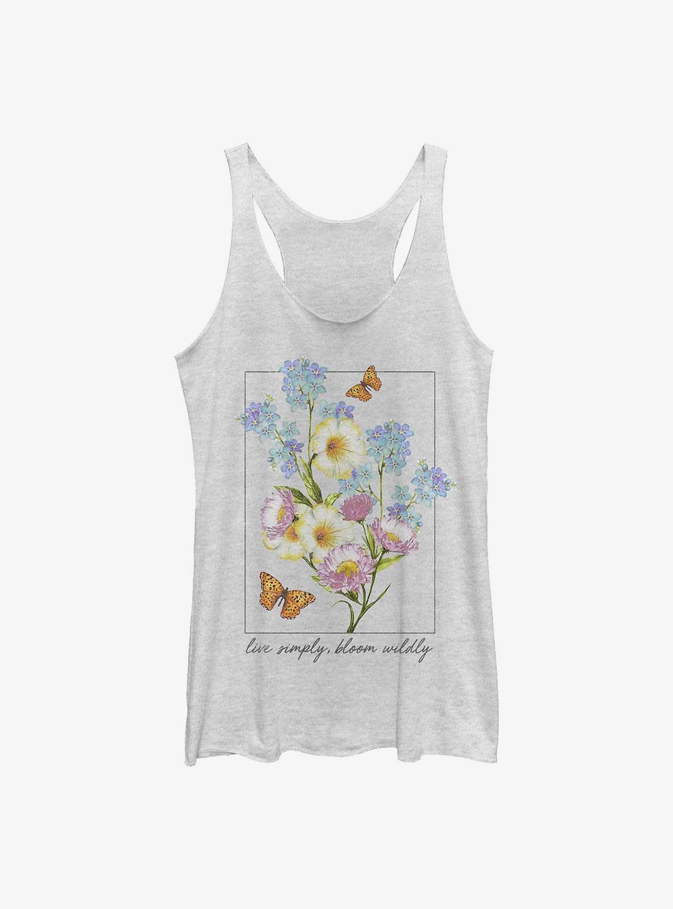 Bloom Wildly Girls Tank, WHITE HTR, hi-res