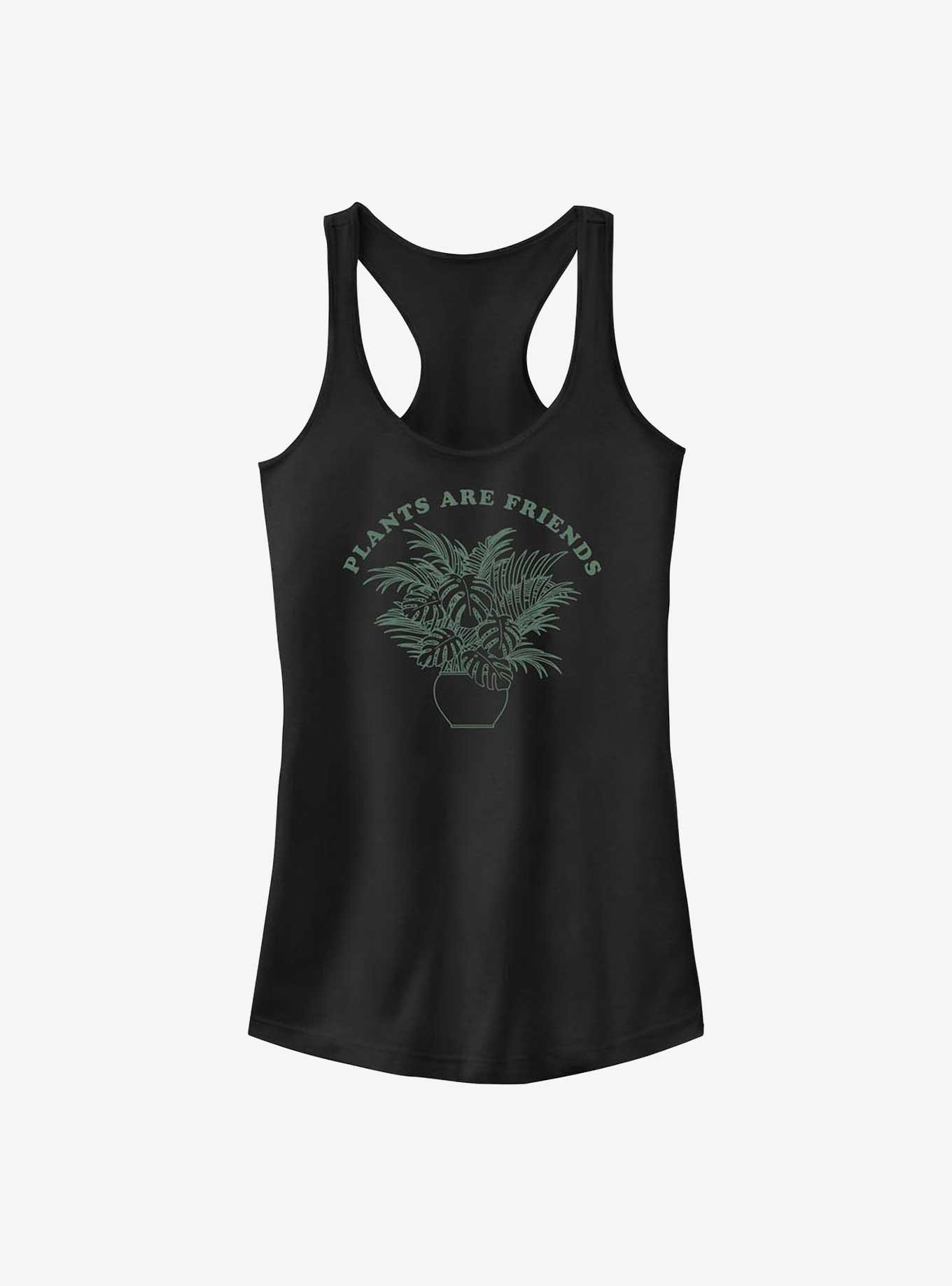 Plants Are Friends Girls Tank, BLACK, hi-res