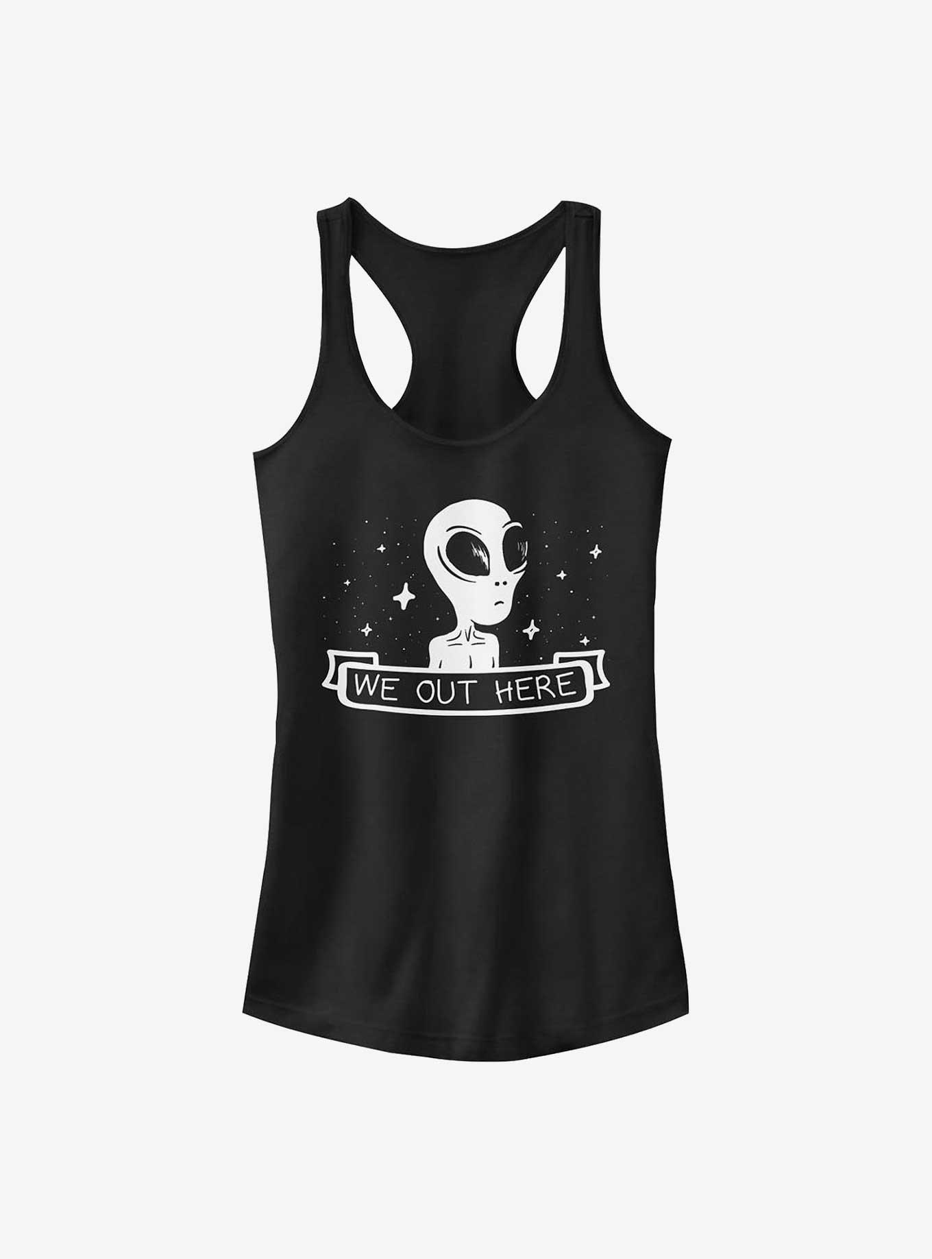 We Out Here Alien Girls Tank, BLACK, hi-res