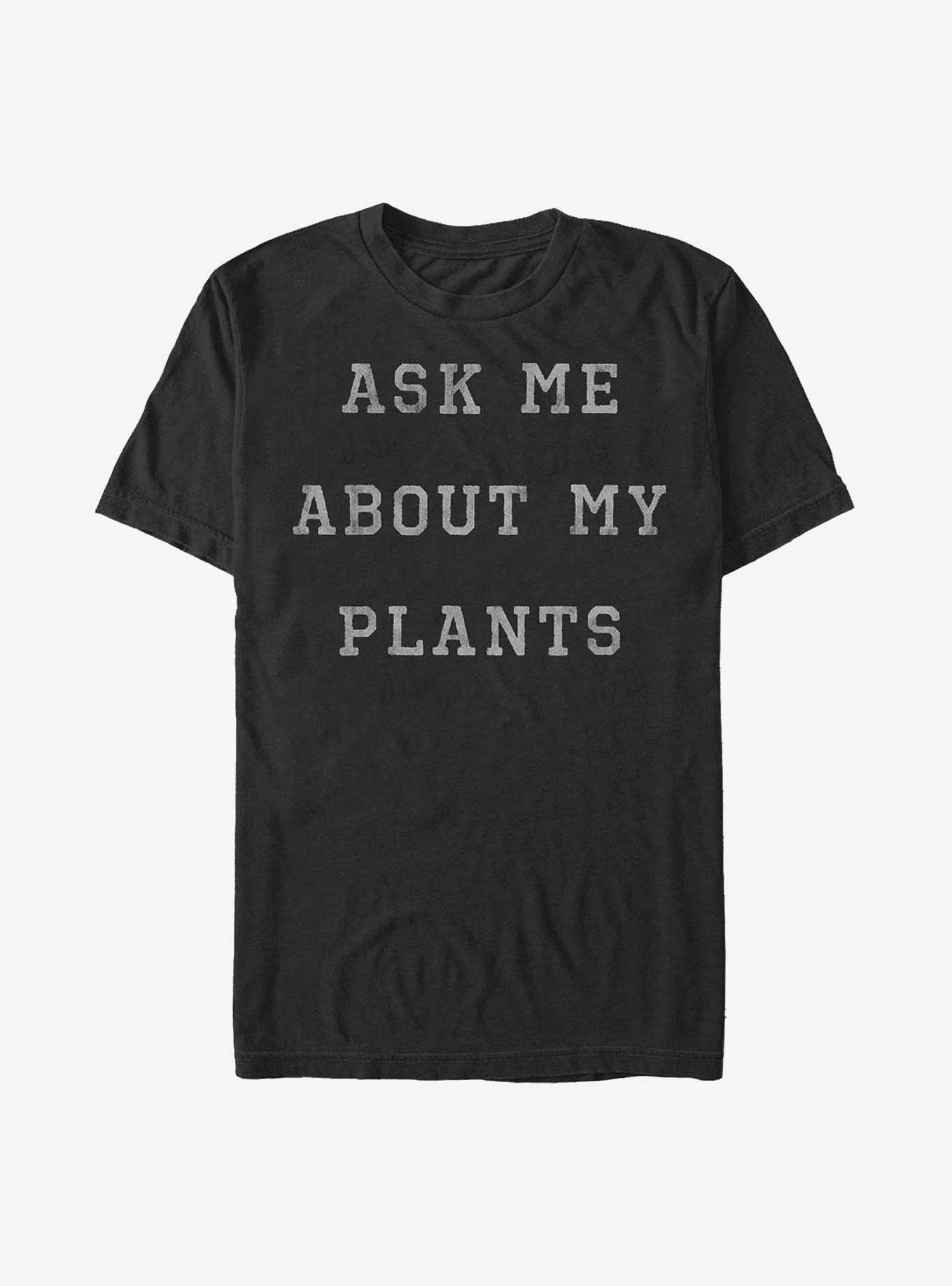 Ask About My Plants T-Shirt, BLACK, hi-res