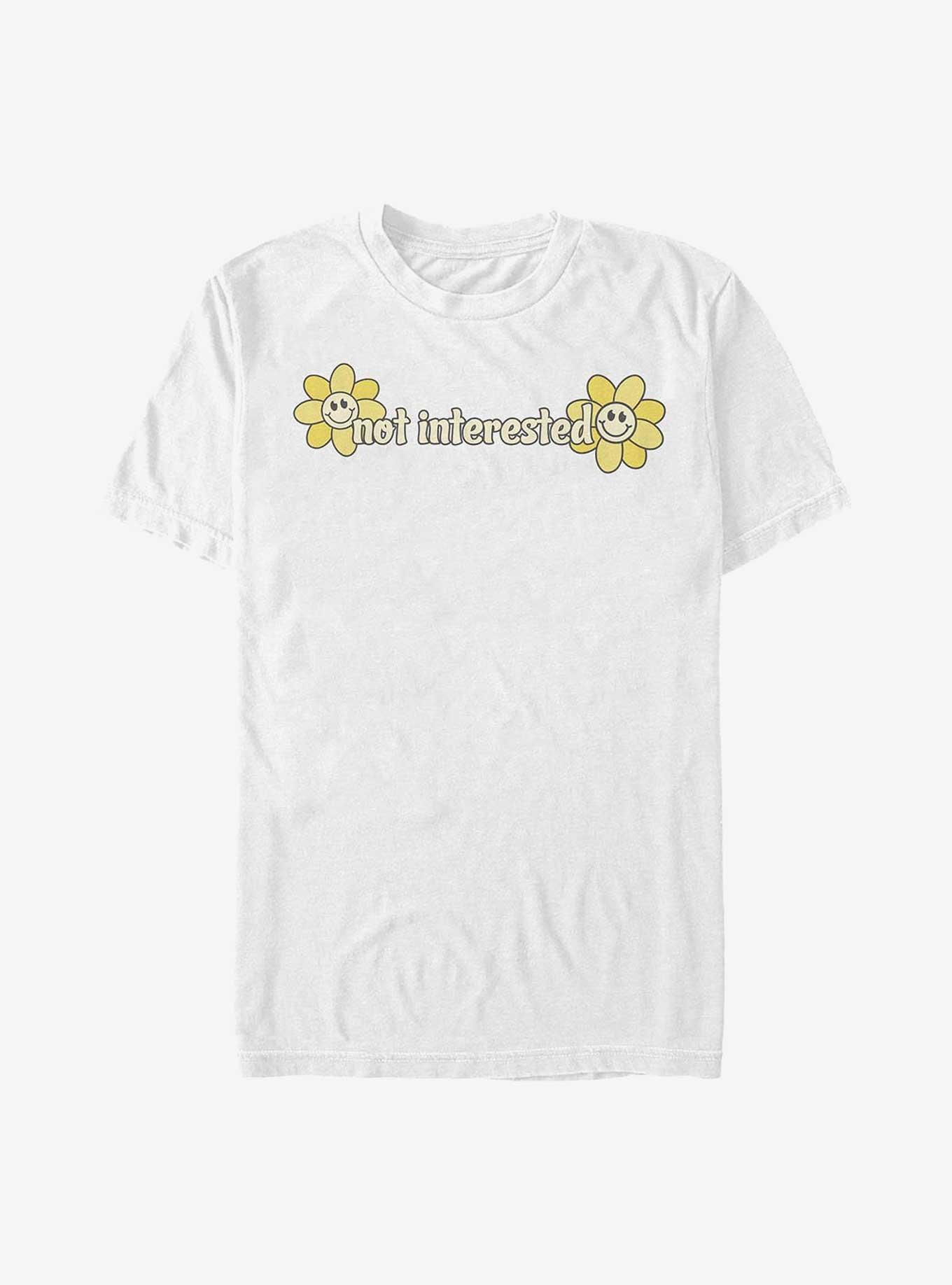 Not Interested Smile T-Shirt, WHITE, hi-res view 1