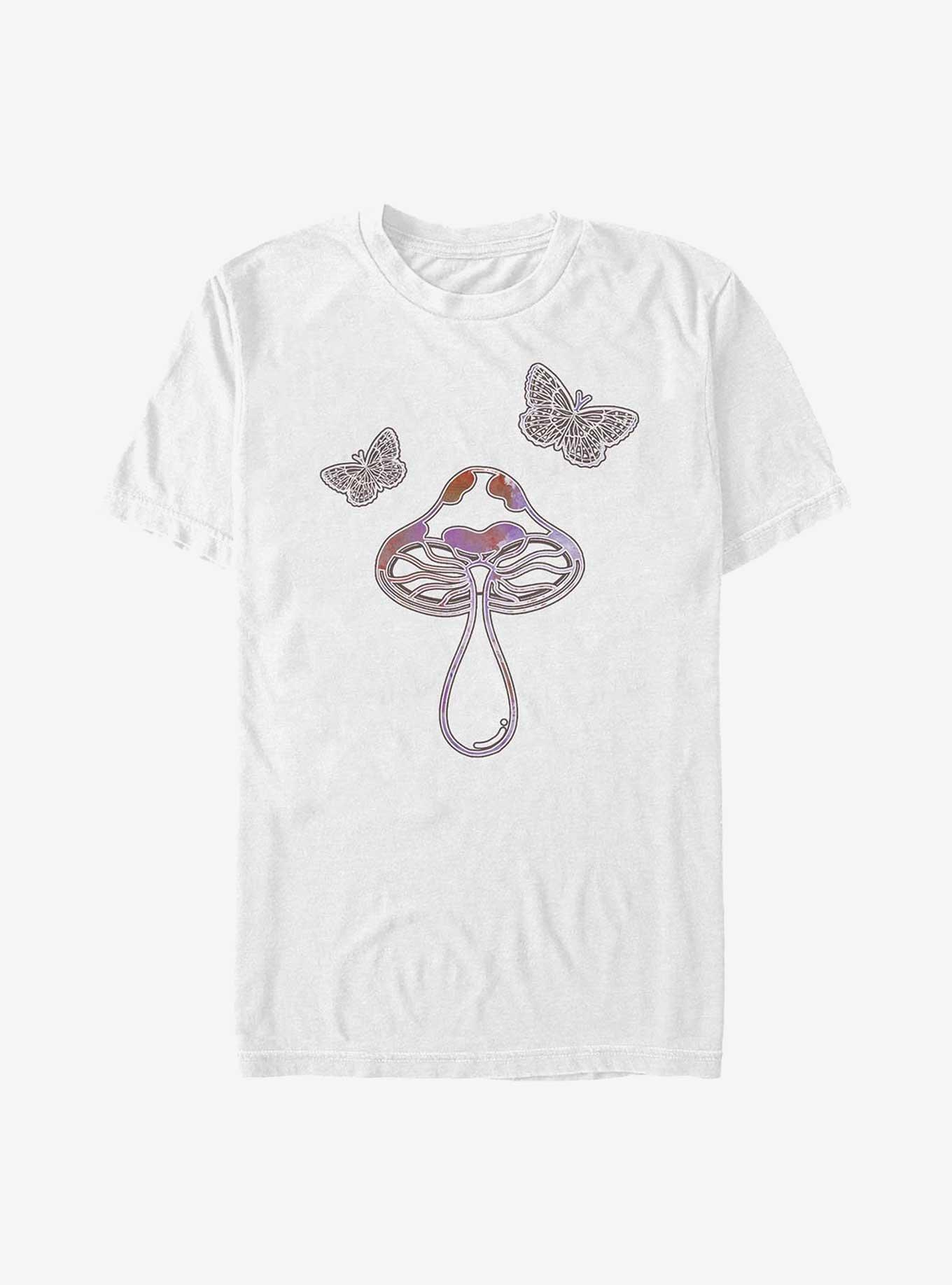 Painted Mushroom T-Shirt, WHITE, hi-res