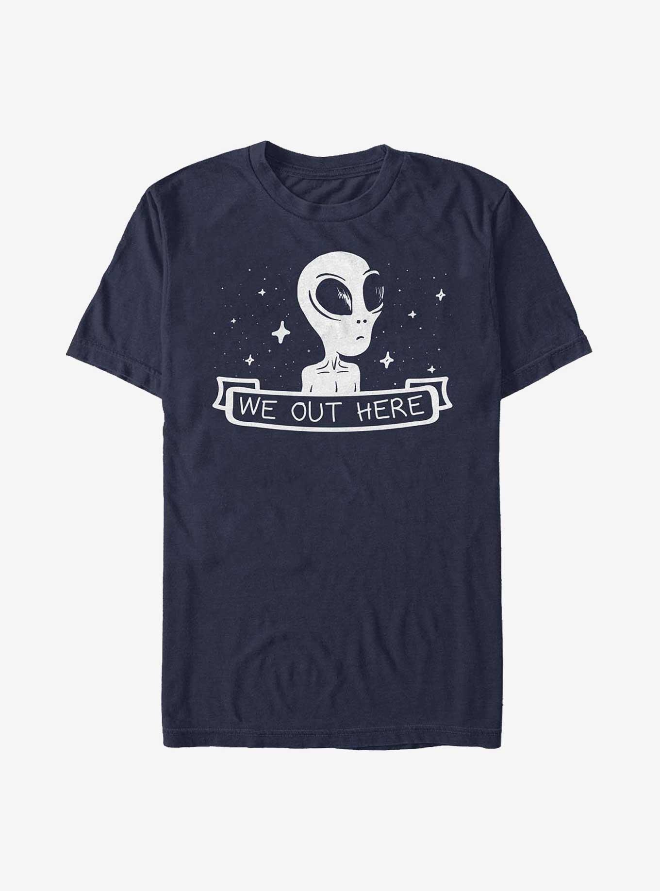 We Out Here Alien T-Shirt, NAVY, hi-res