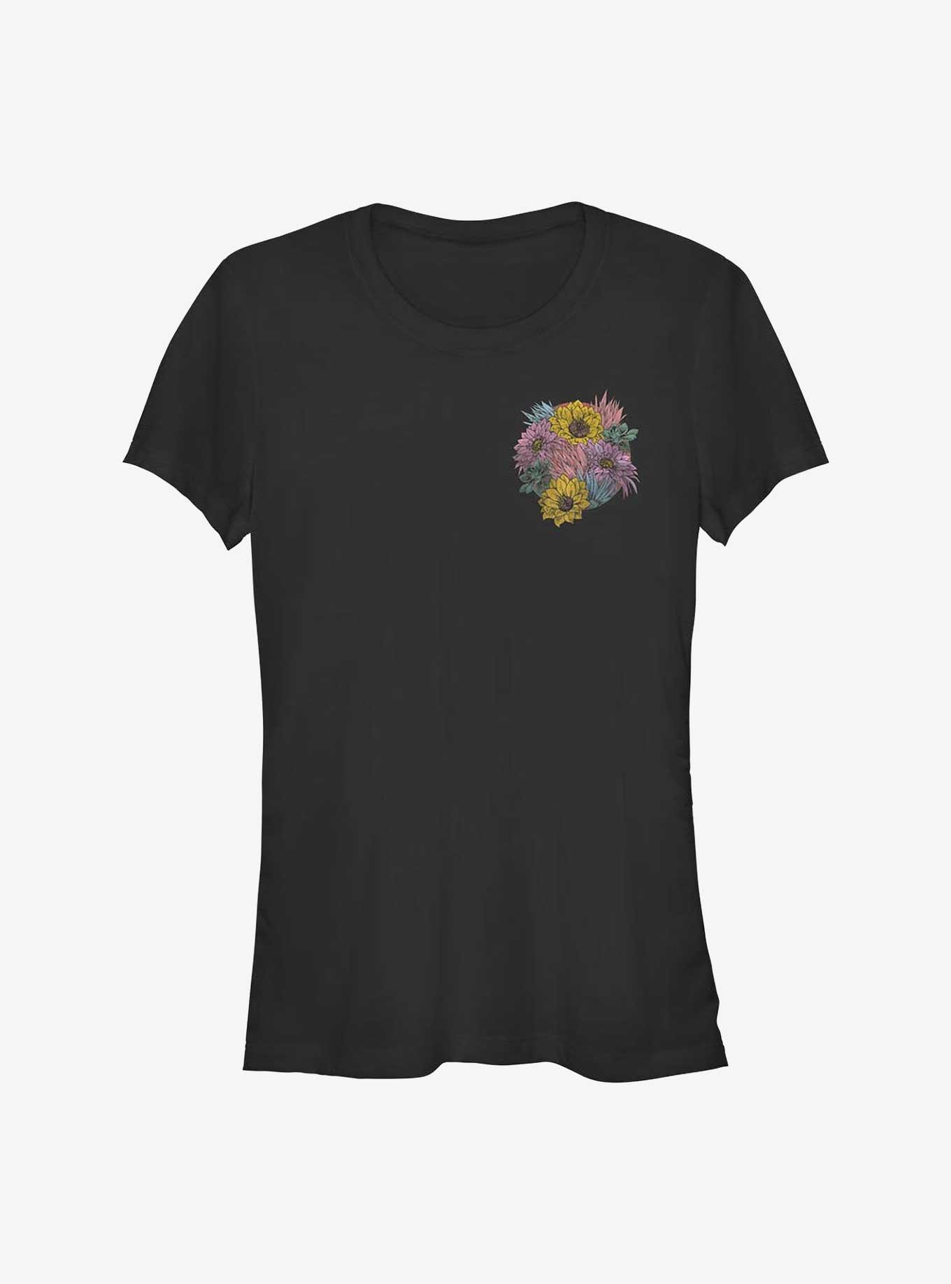 Cactus Flowers Girls T-Shirt, BLACK, hi-res
