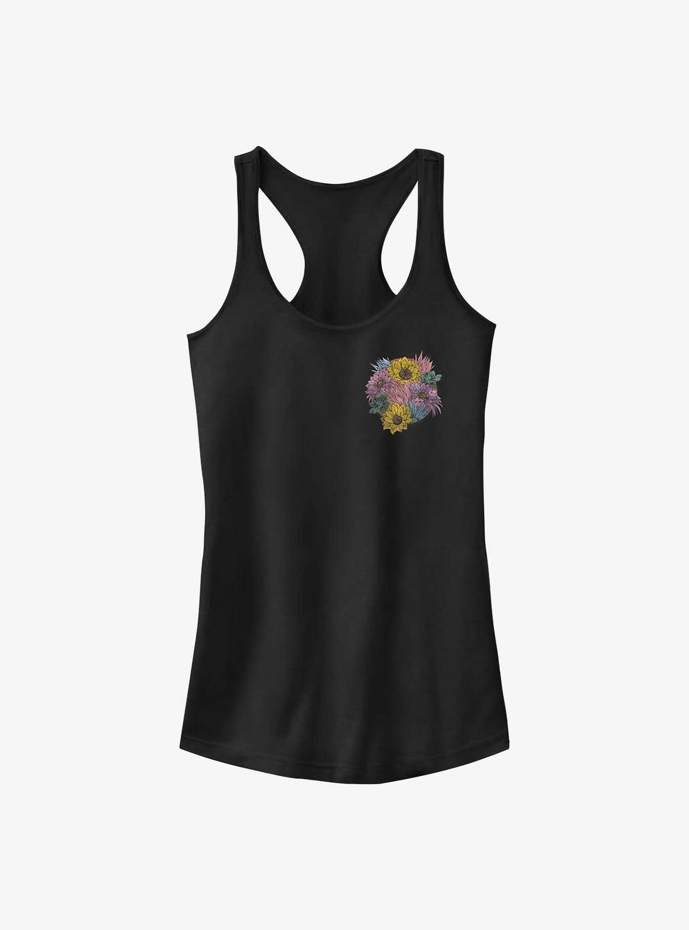 Cactus Flowers Girls Tank, BLACK, hi-res