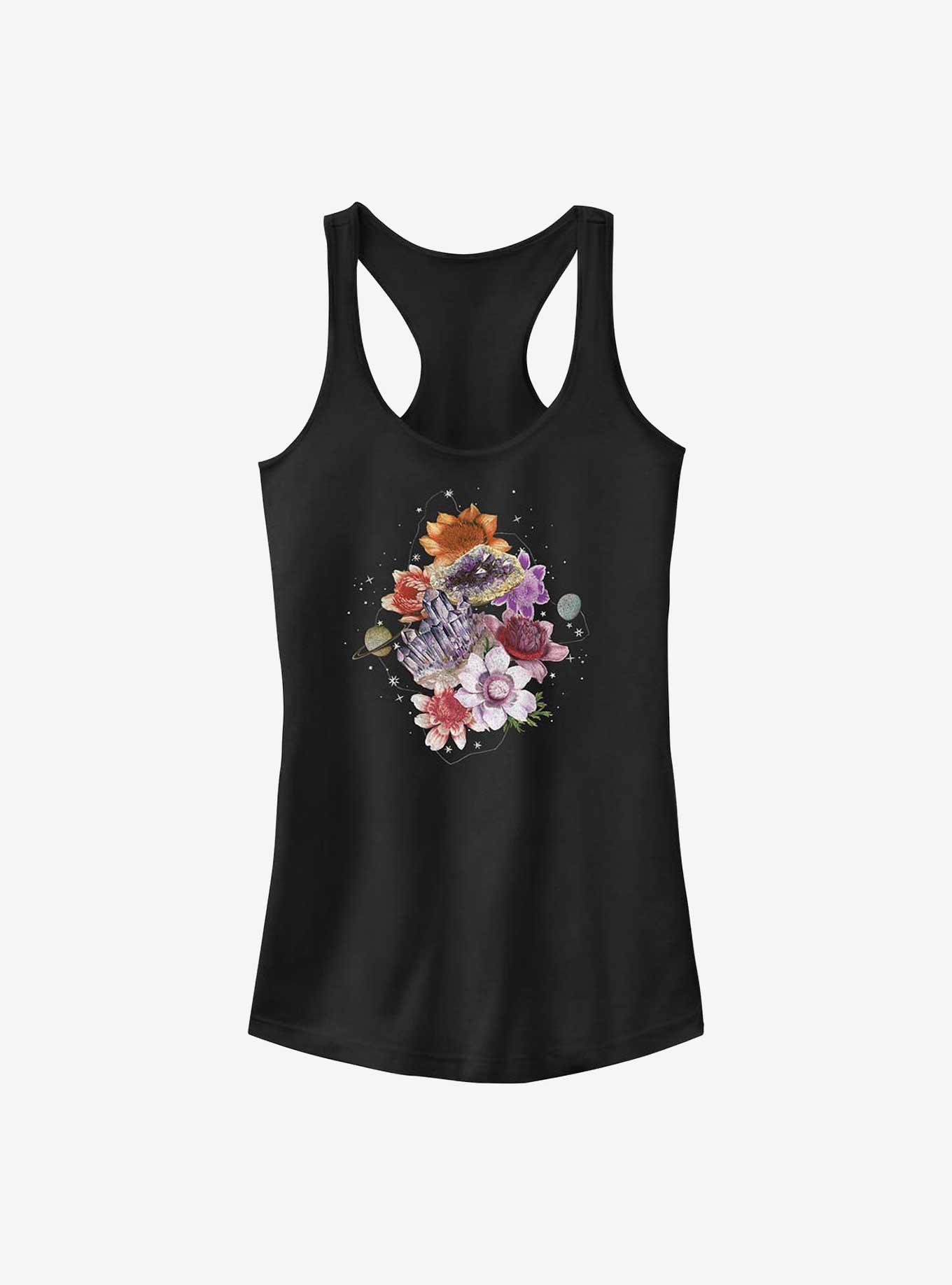 Cosmic Geodes Girls Tank, BLACK, hi-res