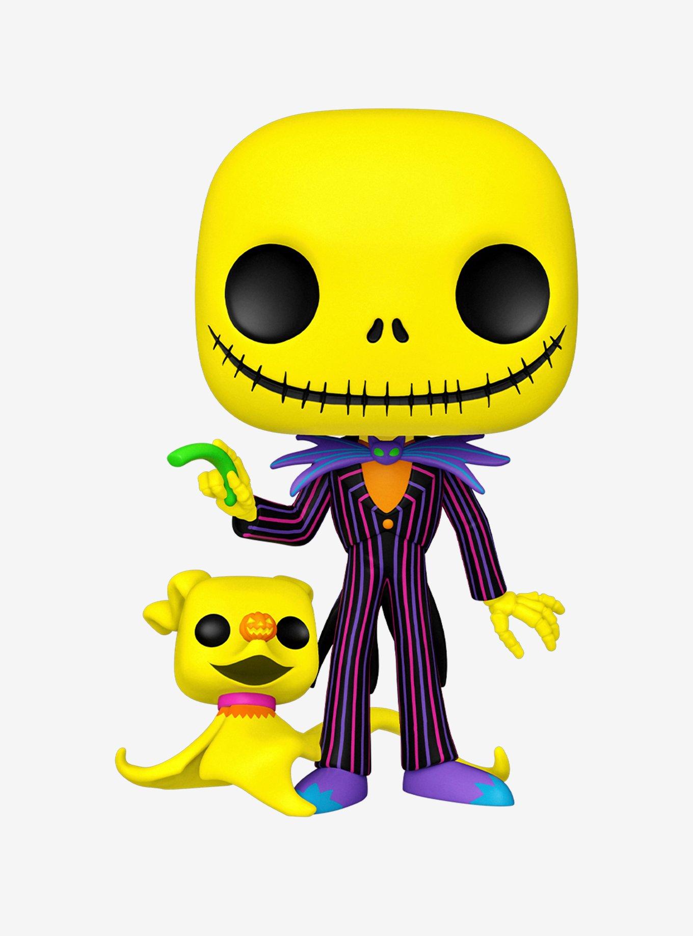 Funko Pop! Disney The Nightmare Before Christmas Jack Skellington with Zero  (Blacklight Ver.) Jumbo 10 Inch Vinyl Figures