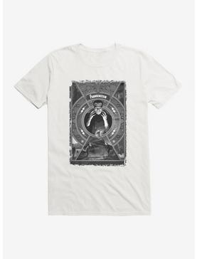 Frankenstein Black & White Poster T-Shirt, WHITE, hi-res