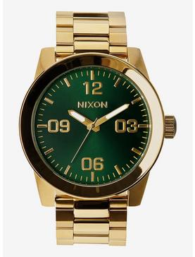Nixon Corporal Ss Gold Green Sunray Watch, , hi-res