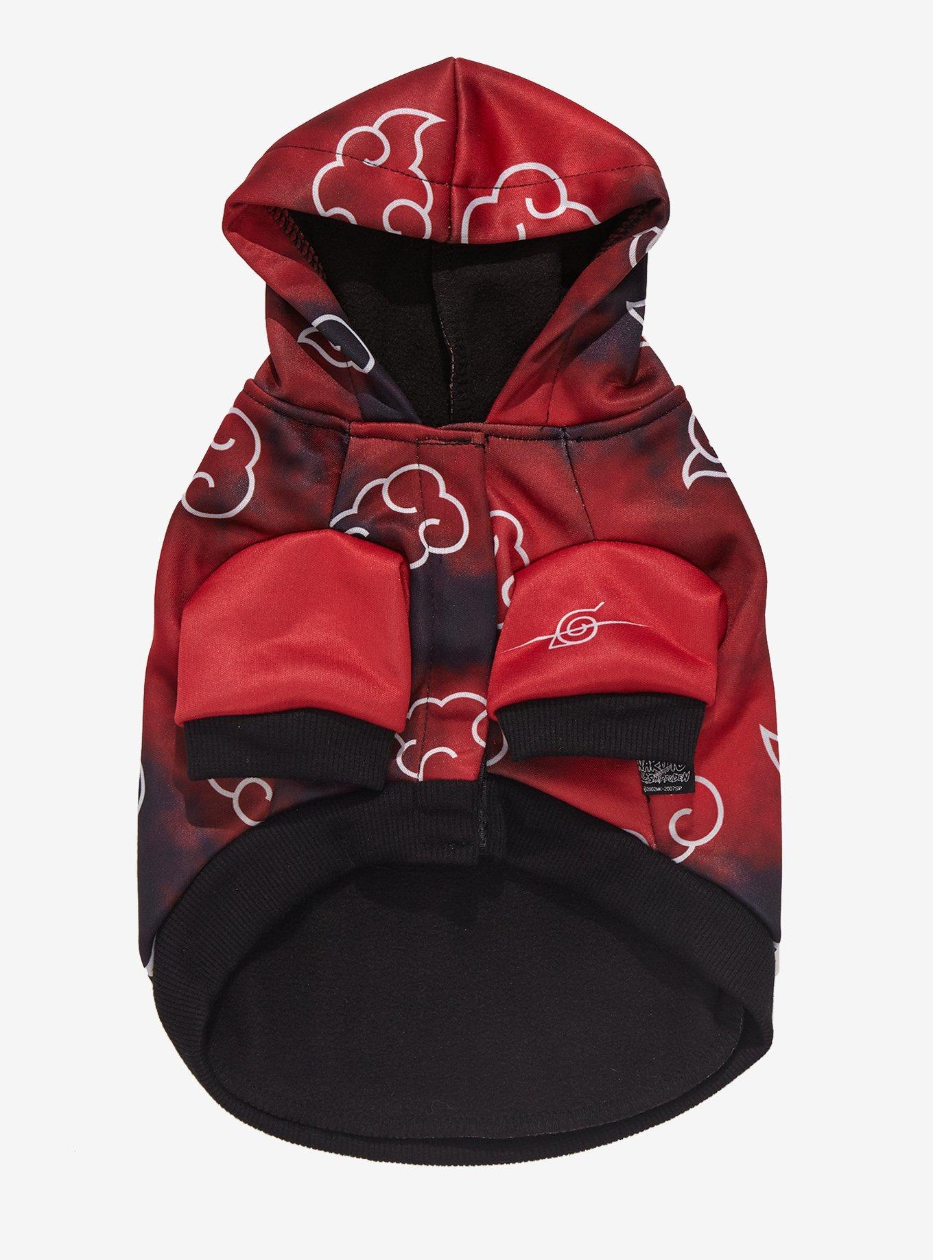 Naruto Shippuden Akatsuki Clouds Tie-Dye Pet Hoodie - BoxLunch Exclusive, MULTI, hi-res