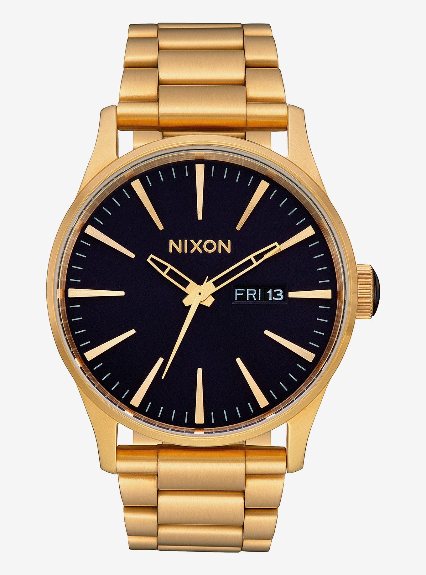 Nixon Sentry Ss Gold Indigo Watch, , hi-res