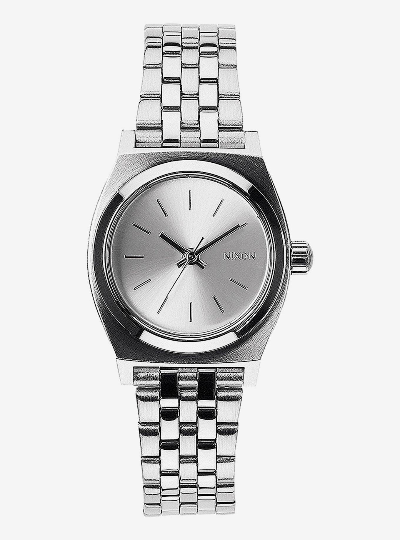 Nixon Small Time Teller All Silver Watch, , hi-res