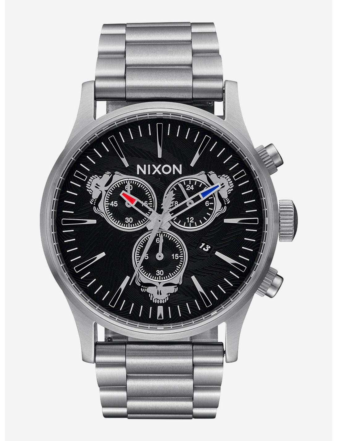 Nixon Grateful Dead Sentry Chrono Silver Black Watch | BoxLunch Nixon Grateful Dead Sentry Chrono Silver Black Watch | BoxLunch