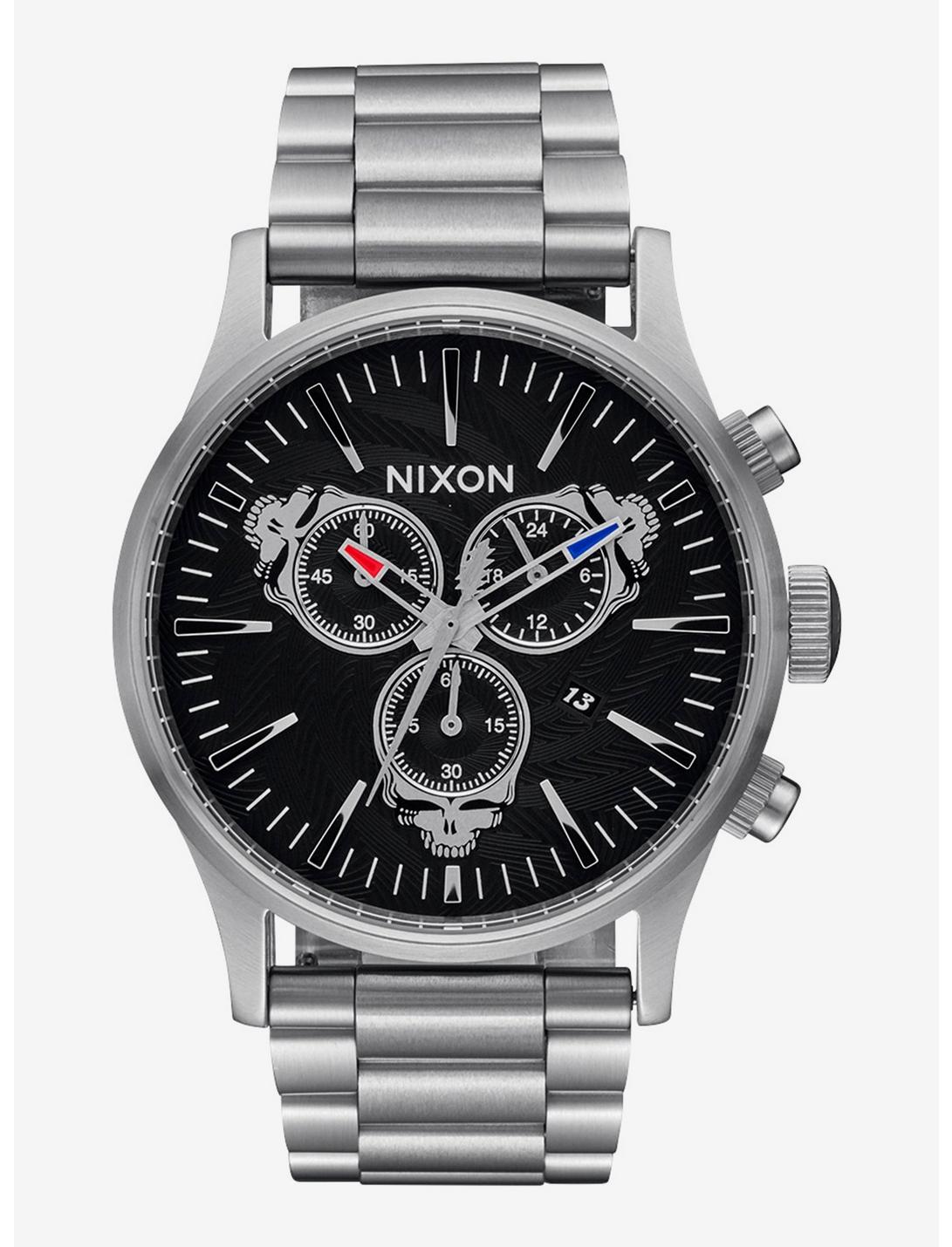 Nixon Grateful Dead Sentry Chrono Silver Black Watch, , hi-res