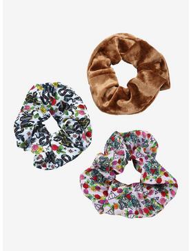 Harry Potter Floral Icons Scrunchy Set - BoxLunch Exclusive , , hi-res