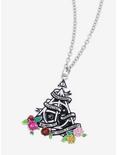 Harry Potter Deathly Hallows Floral Necklace - BoxLunch Exclusive, , hi-res