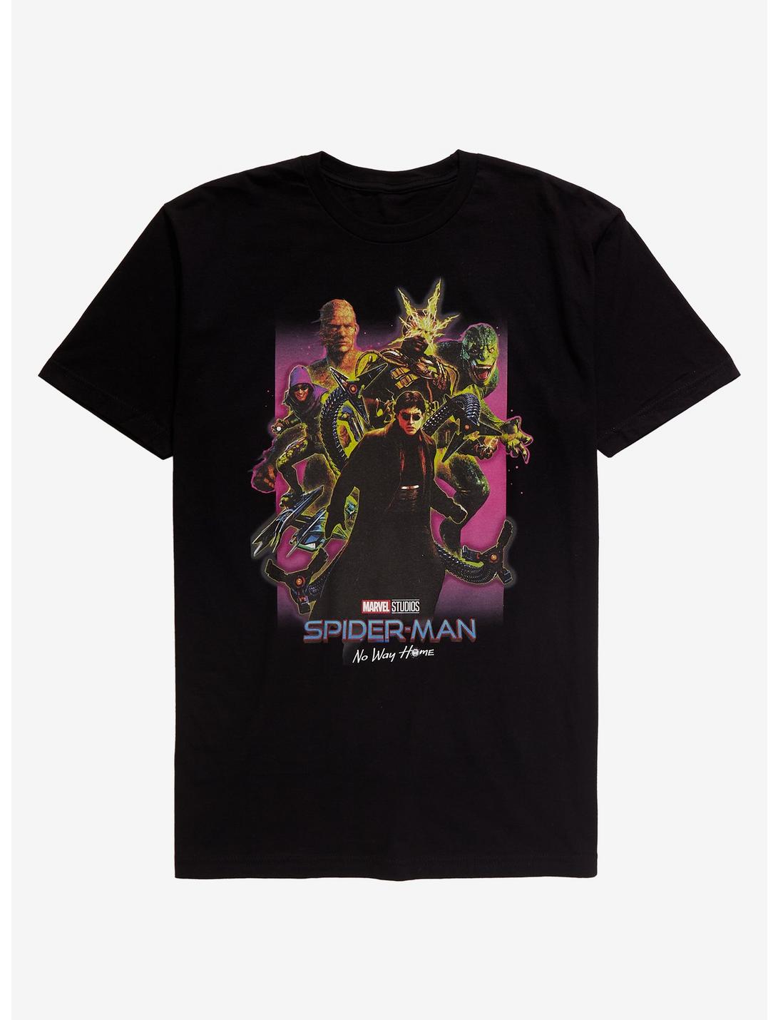 Marvel Spider-Man: No Way Home Villains Collage T-Shirt, BLACK, hi-res