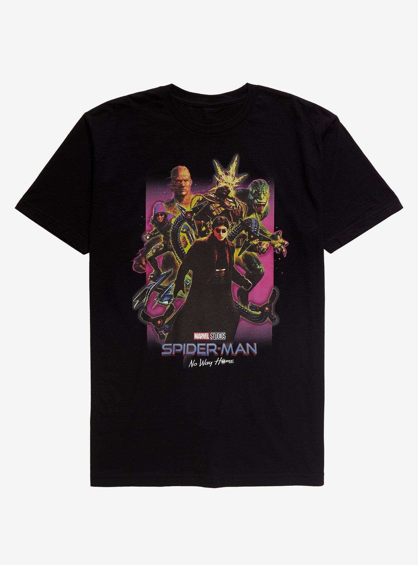 Marvel Spider-Man: No Way Home Villains Collage T-Shirt, BLACK, hi-res