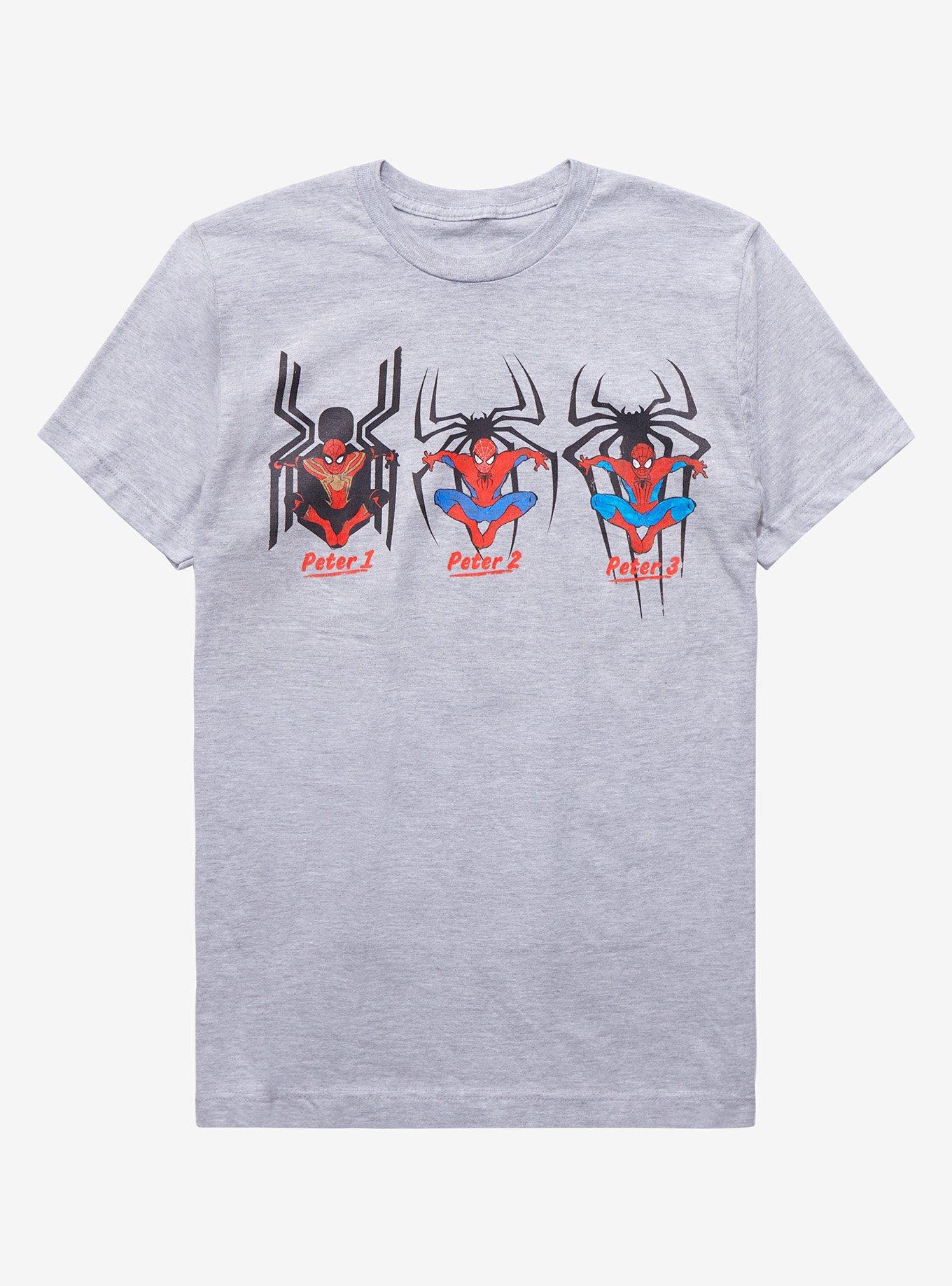 Marvel Spider-Man: No Way Home Peter 1 2 3 T-Shirt, BLACK, hi-res