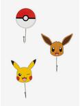 Pokémon Pikachu Eevee & Poké Ball Wall Hook Set, , hi-res