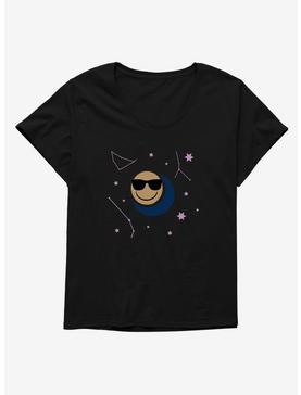 Emoji Smiling Planet Womens T-Shirt Plus Size, , hi-res