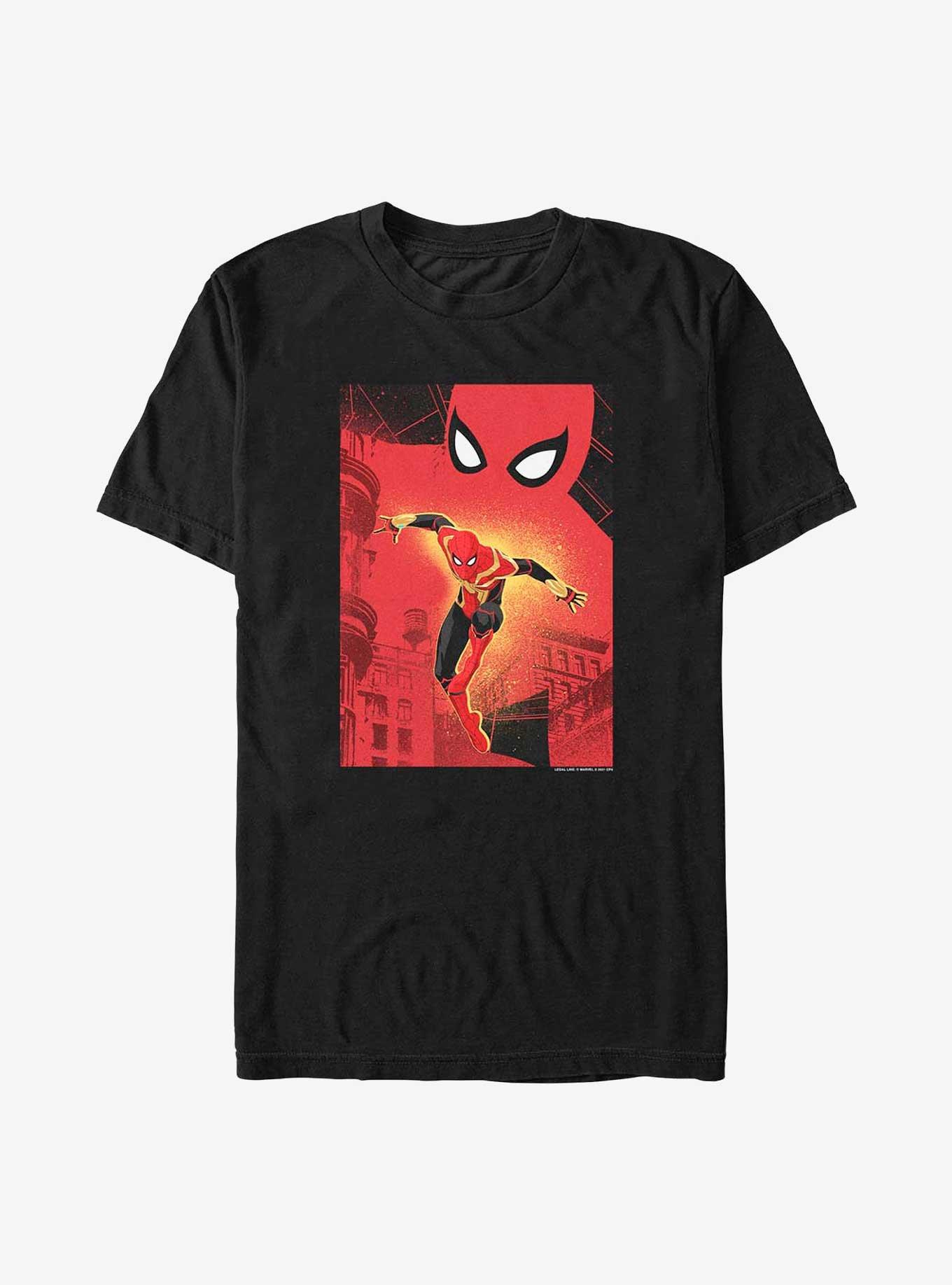 Marvel Spider-Man Web Swinging T-Shirt, BLACK, hi-res