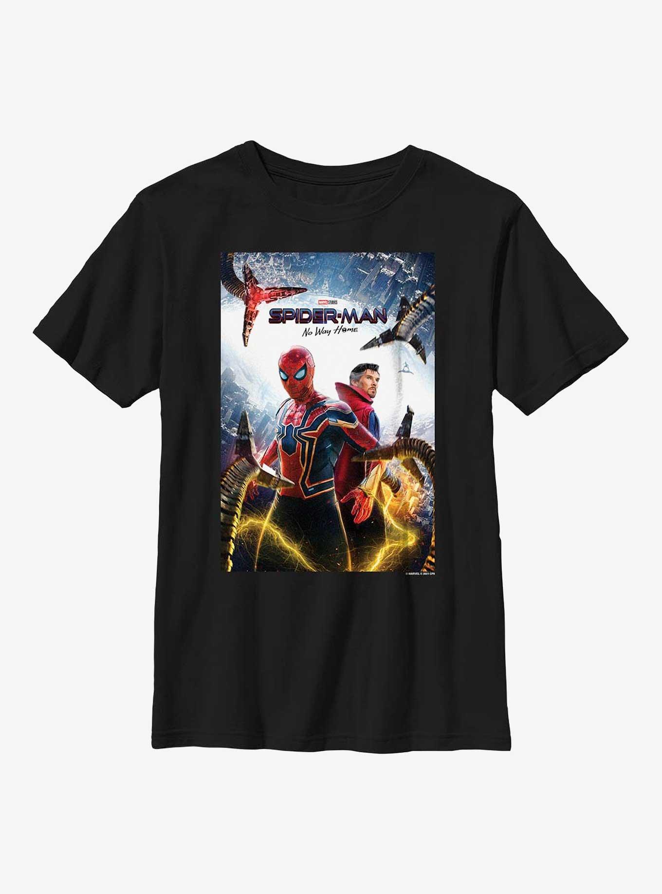 Marvel Spider-Man Spidey Poster Youth T-Shirt, BLACK, hi-res view 1