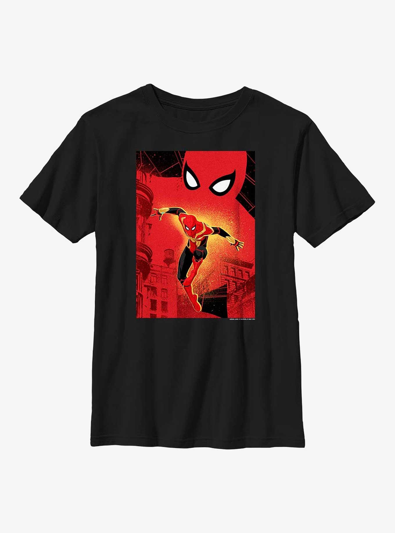 Marvel Spider-Man Web Swinging Youth T-Shirt, BLACK, hi-res