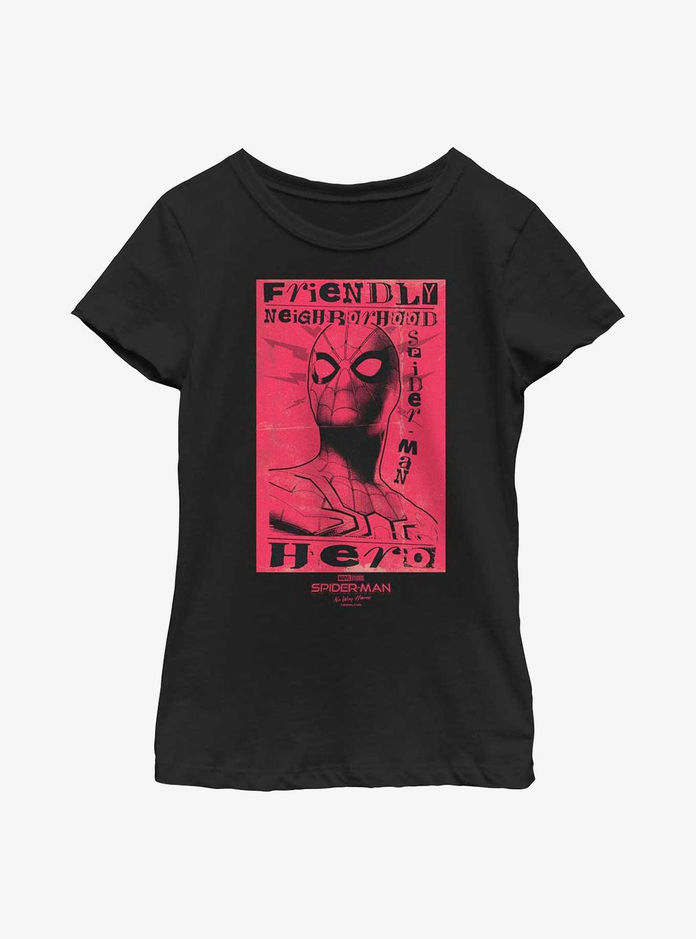 Marvel Spider-Man Friendly Hero Youth T-Shirt, BLACK, hi-res