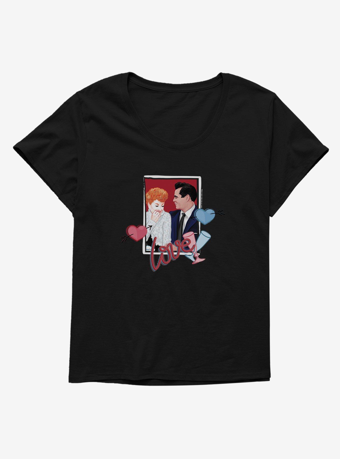 Plus Size I Love Lucy Champagne Glasses Love Womens Plus Size T-Shirt, , hi-res