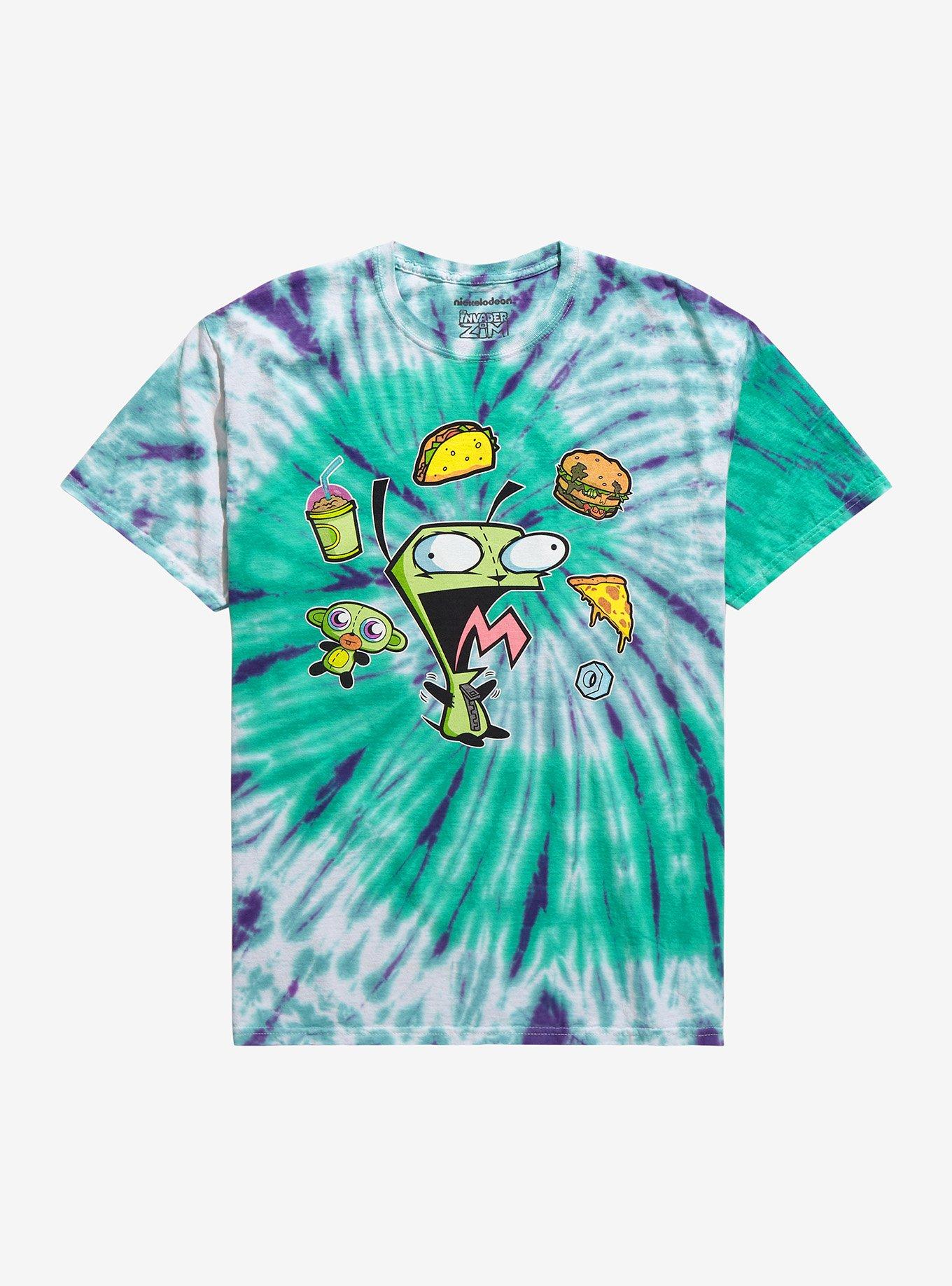 Invader Zim GIR Tie-Dye T-Shirt, BLACK, hi-res