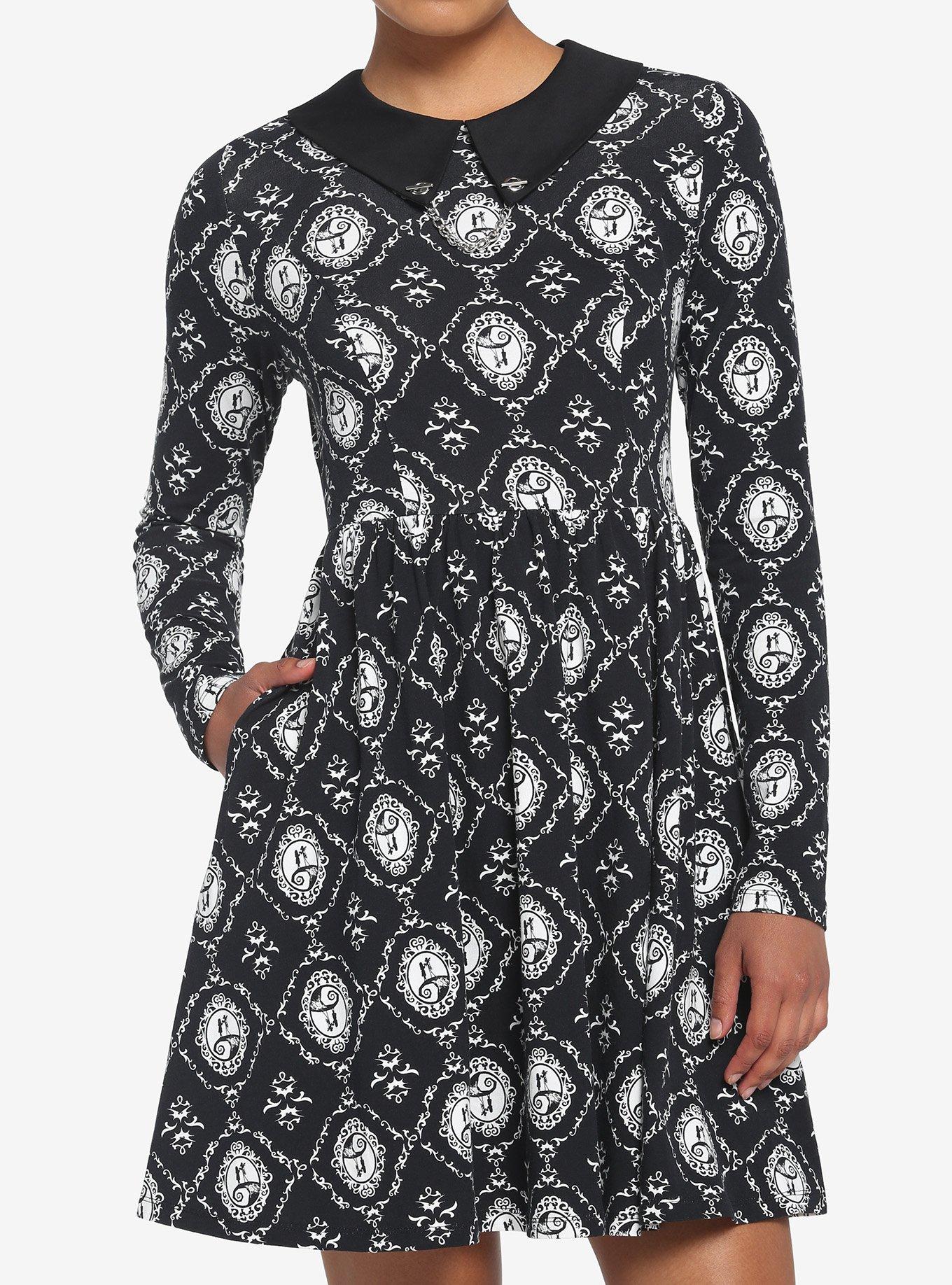 The Nightmare Before Christmas Jack & Sally Cameo Dress, MULTI, hi-res