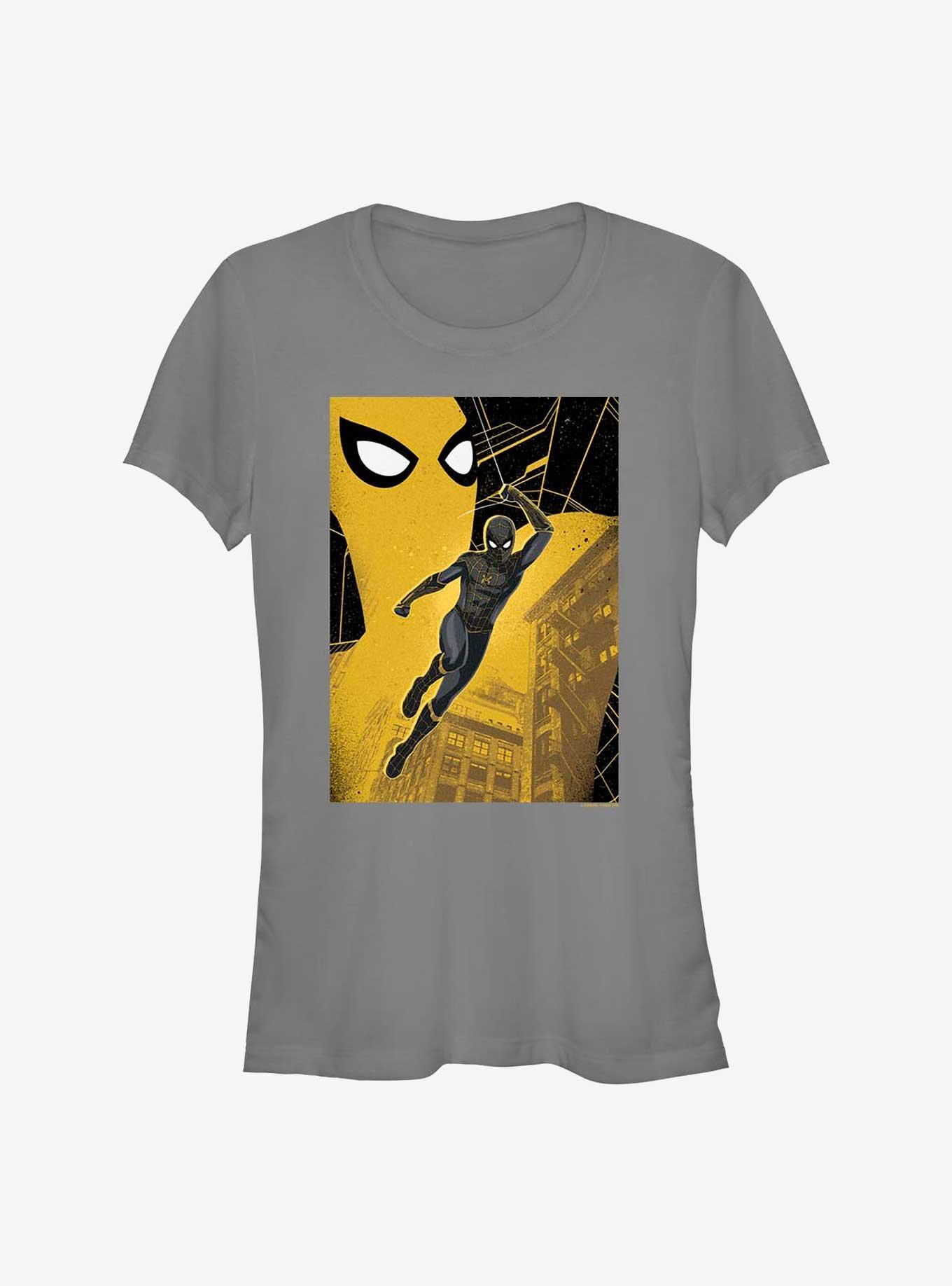 Marvel's Spider-Man Black Suit Grunge Grphc Girl's T-Shirt
