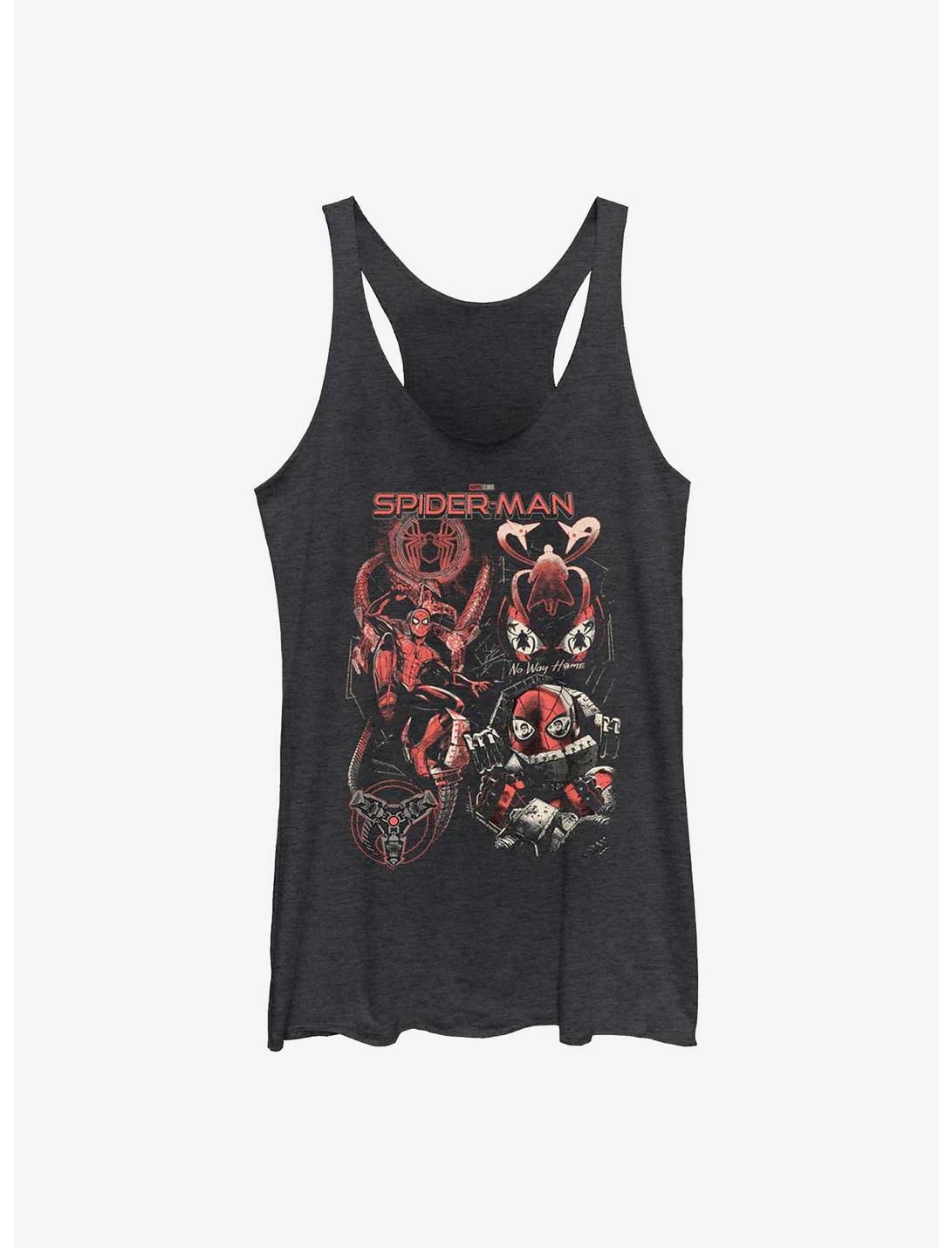 Marvel's Spider-Man Double Booking Girl's Raw Edge Tank, BLK HTR, hi-res